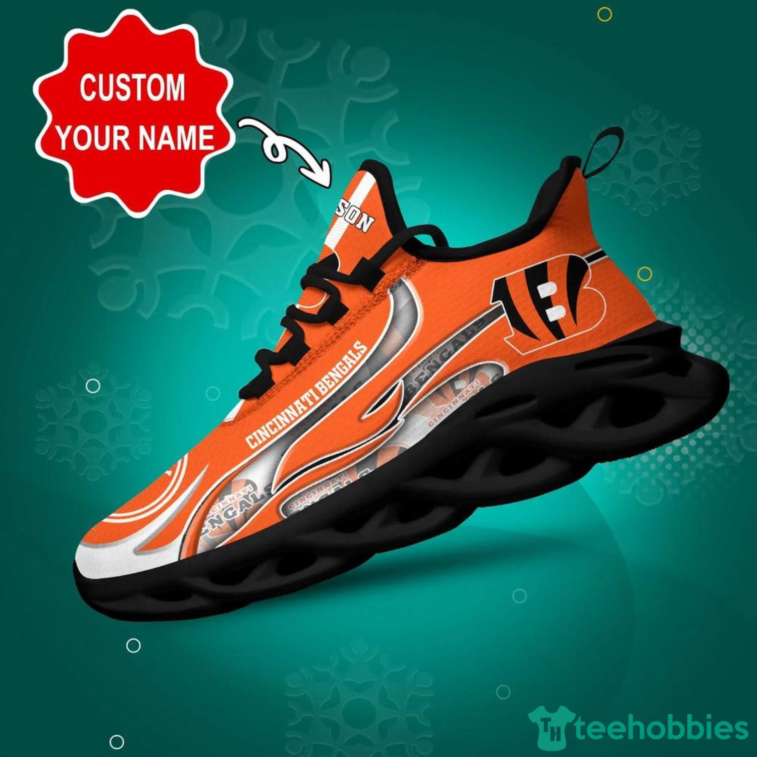 Cincinnati Bengals NFL Max Soul Shoes Custom Name Running Shoes Product Photo 1