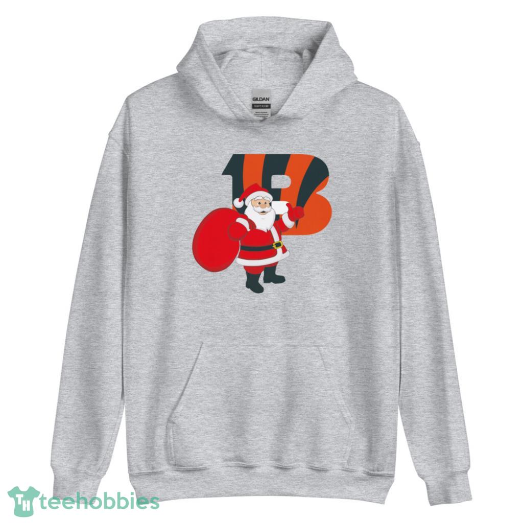 Cincinnati Bengals NFL Santa Claus Christmas Shirt - Unisex Heavy Blend Hooded Sweatshirt