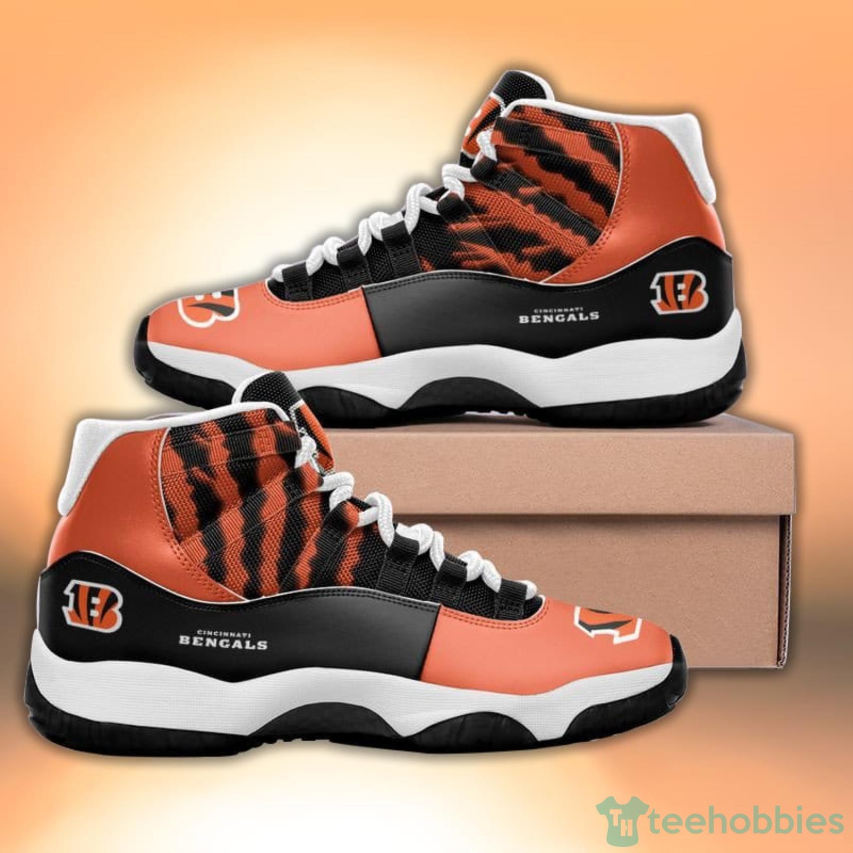 Cincinnati Bengals Scratch Pattern Style Sneaker Air Jordan 11 Shoes Product Photo 1