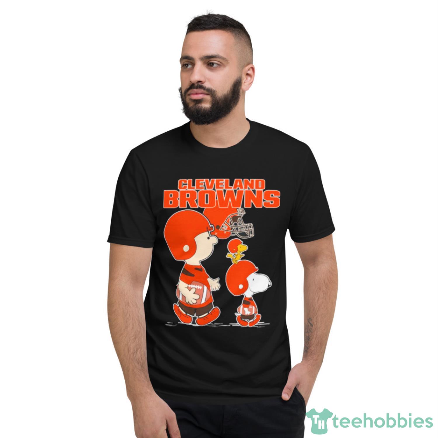 Snoopy Woodstock Cleveland Browns Christmas Shirt - High-Quality