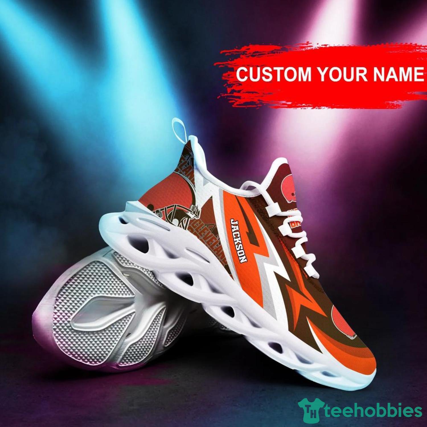 Custom Name Cleveland Browns NFL Running Sneakers Men And Women Max Soul  Shoes