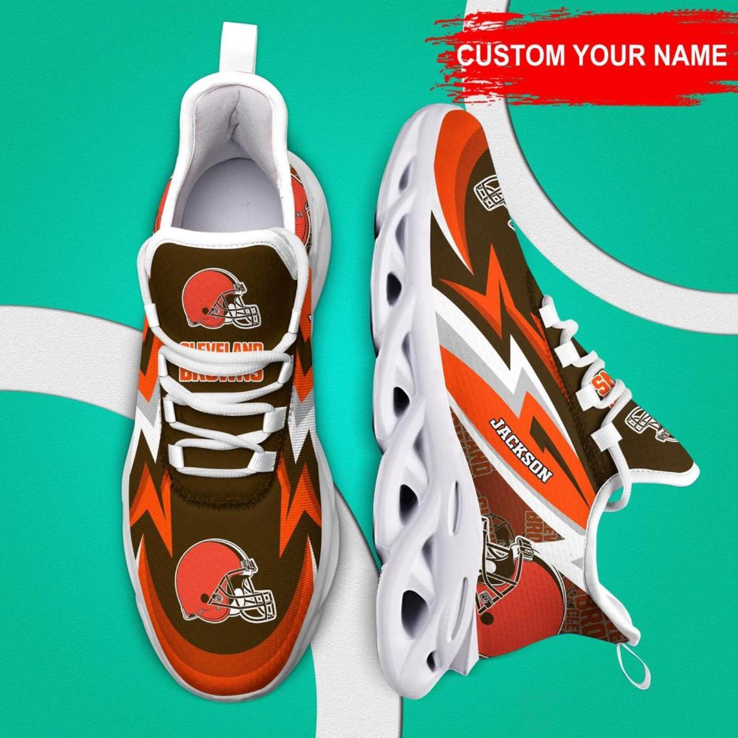 NFL Cleveland Browns Brown Orange Max Soul Running Shoes - T-shirts Low  Price