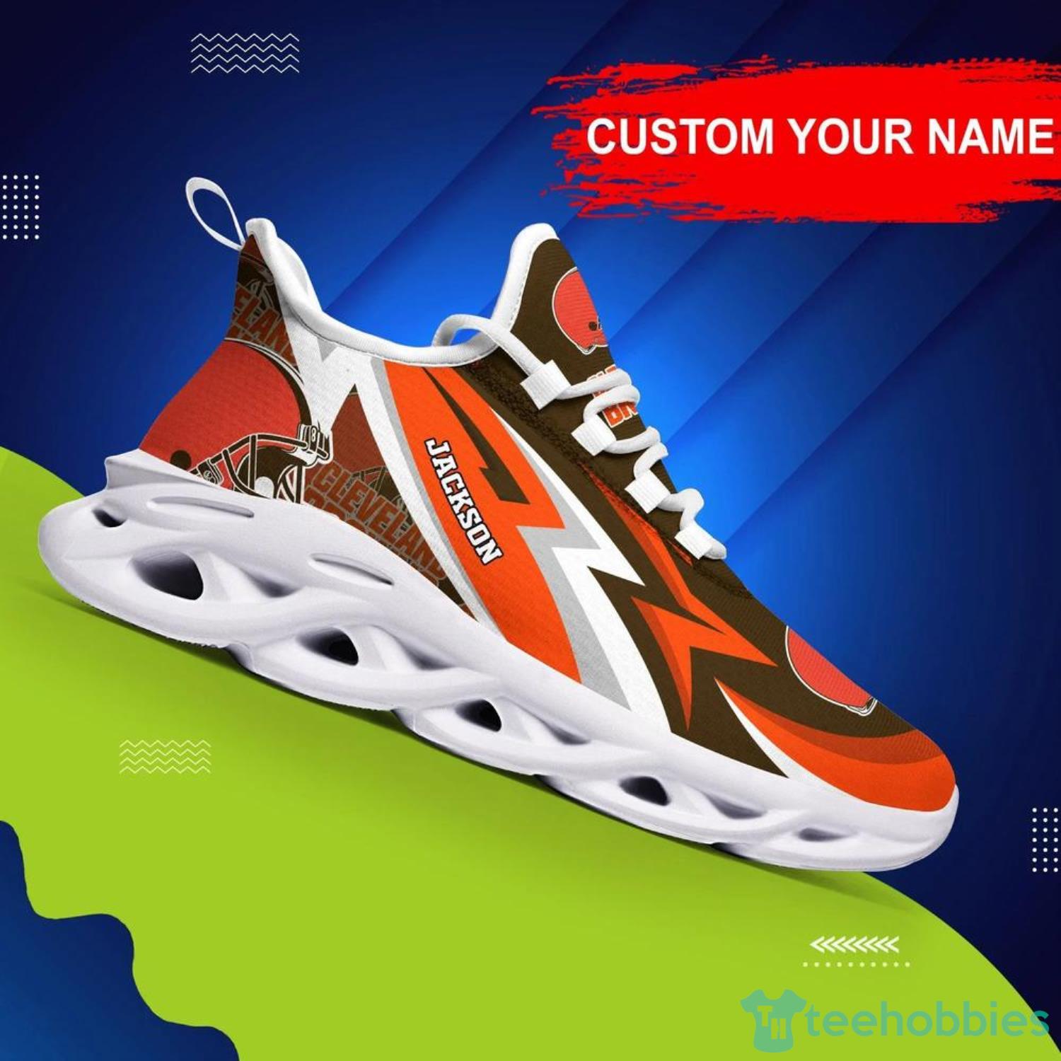 Custom Name Cleveland Browns Max Soul Shoes Men And Women Running