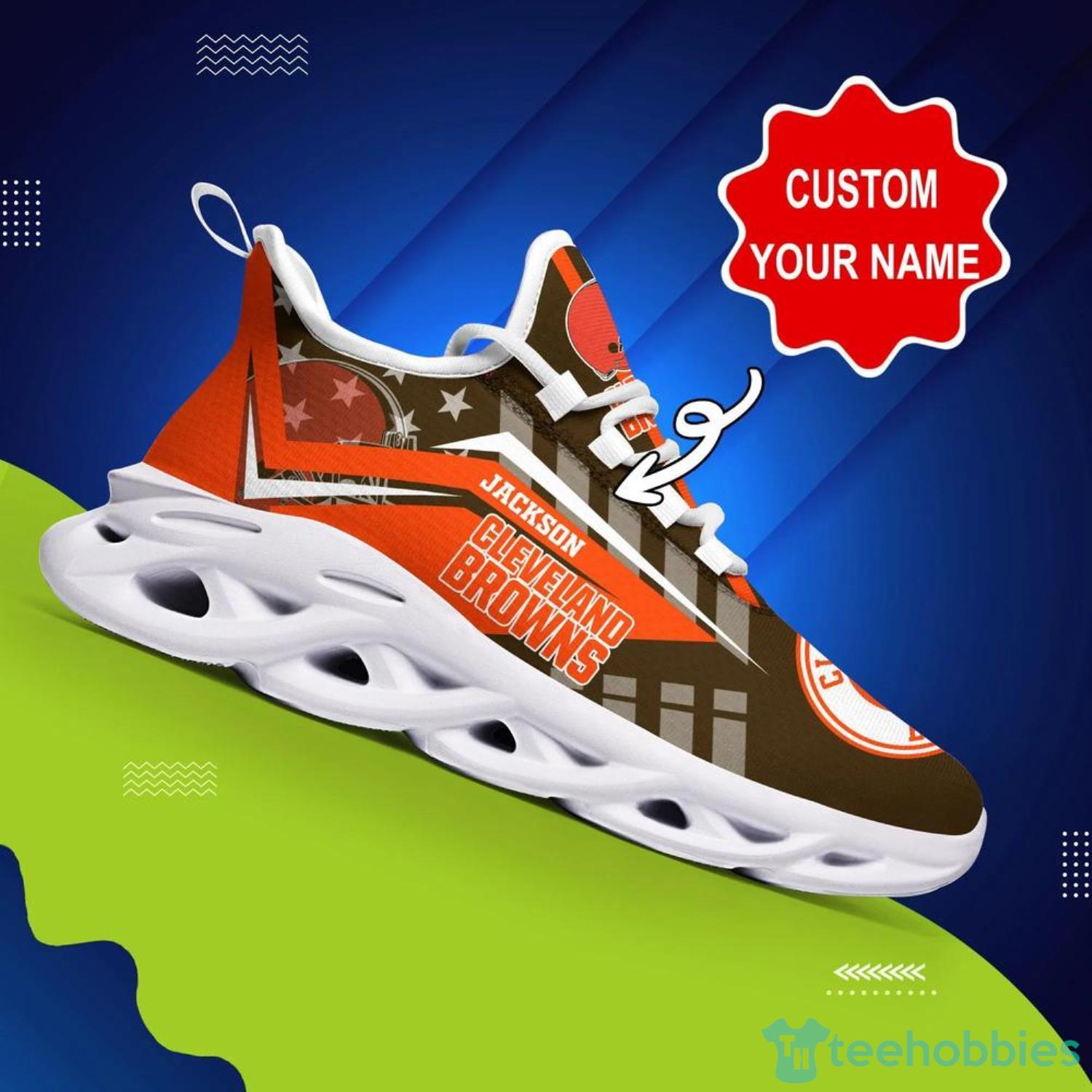 Cleveland Browns NFL Striped Style Special Max Soul Shoes Running Sneakers  For Men And Women - YesItCustom