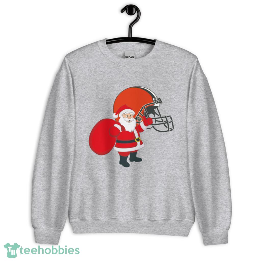 Cleveland Browns NFL Santa Claus Christmas Shirt - Unisex Heavy Blend Crewneck Sweatshirt
