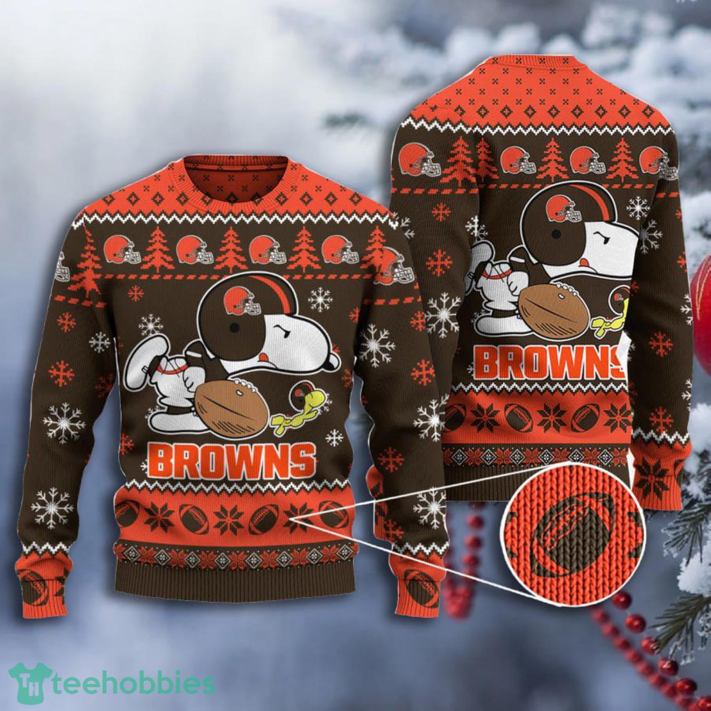 cleveland browns ugly christmas sweater