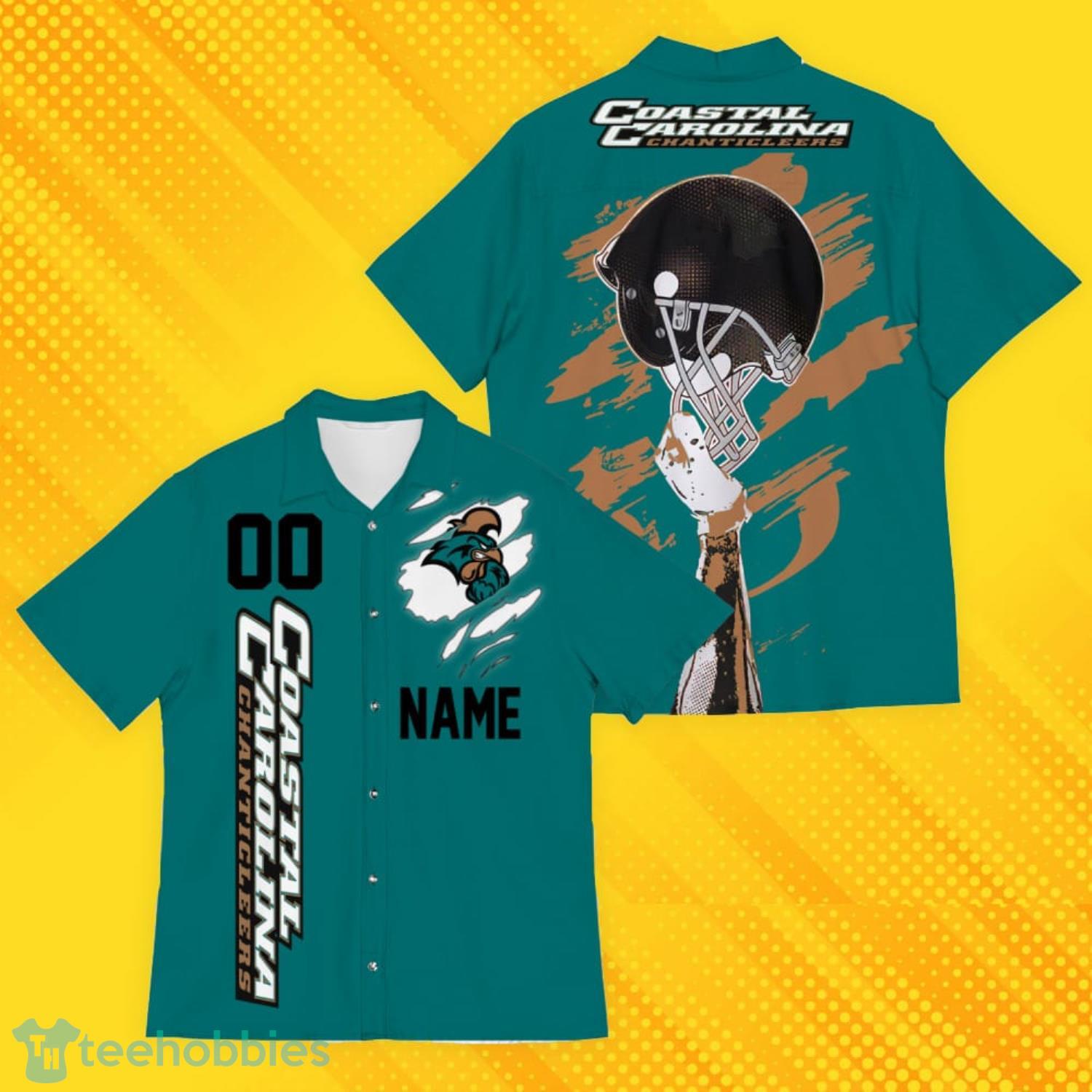 Coastal Carolina Chanticleers Sports American Hawaiian Football Hawaiian Shirt Custom Name For Fans Product Photo 1