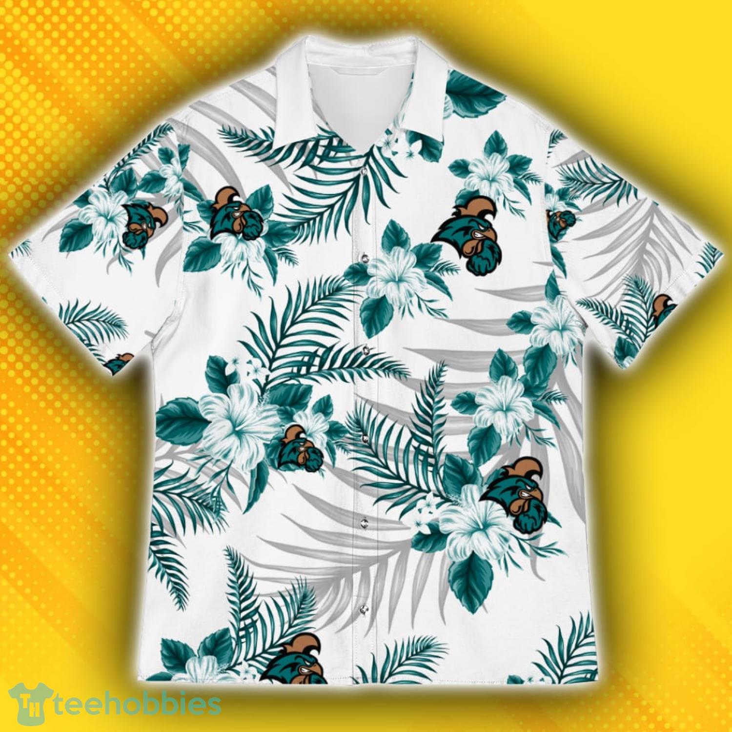 Coastal Carolina Chanticleers Sports American Hawaiian Tropical Patterns Hawaiian Shirt Product Photo 2