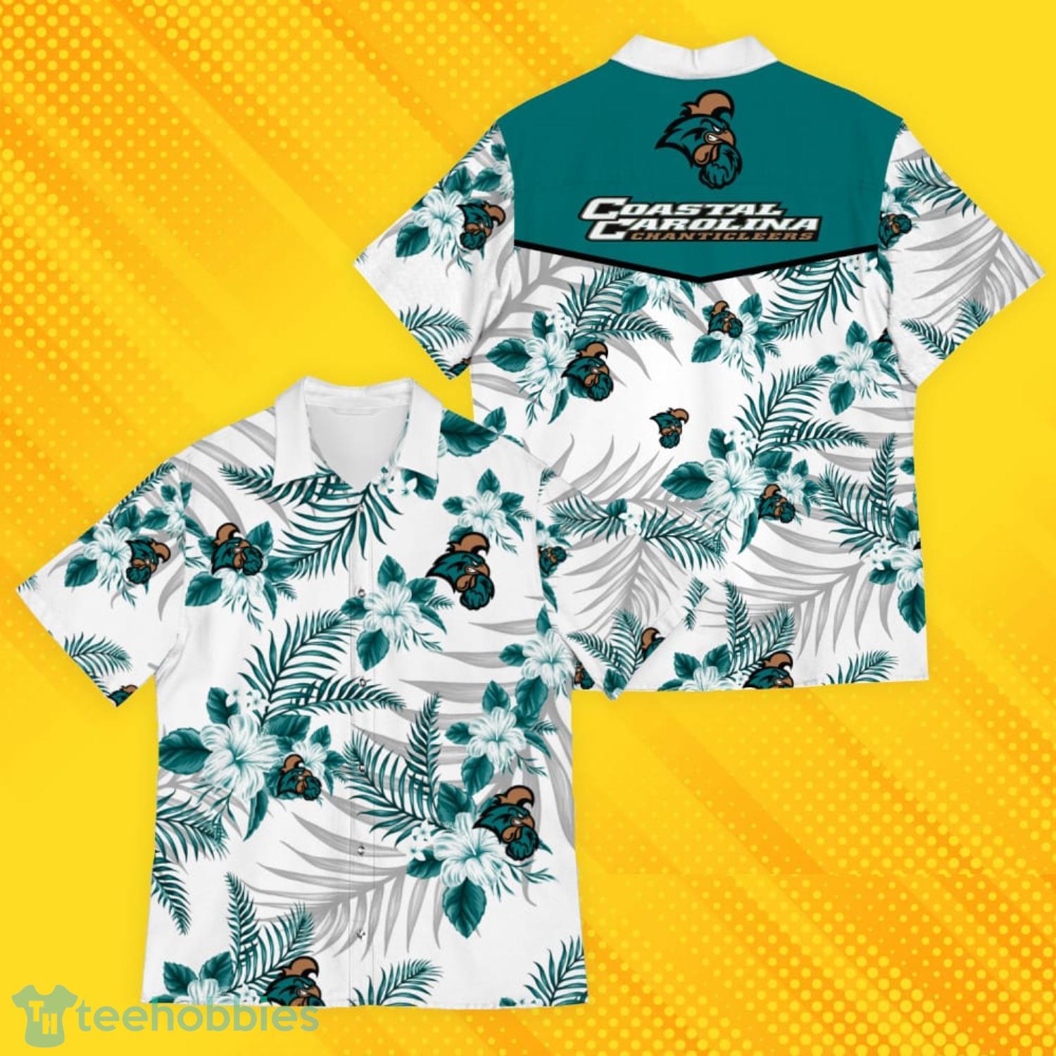 Coastal Carolina Chanticleers Sports American Hawaiian Tropical Patterns Hawaiian Shirt Product Photo 1