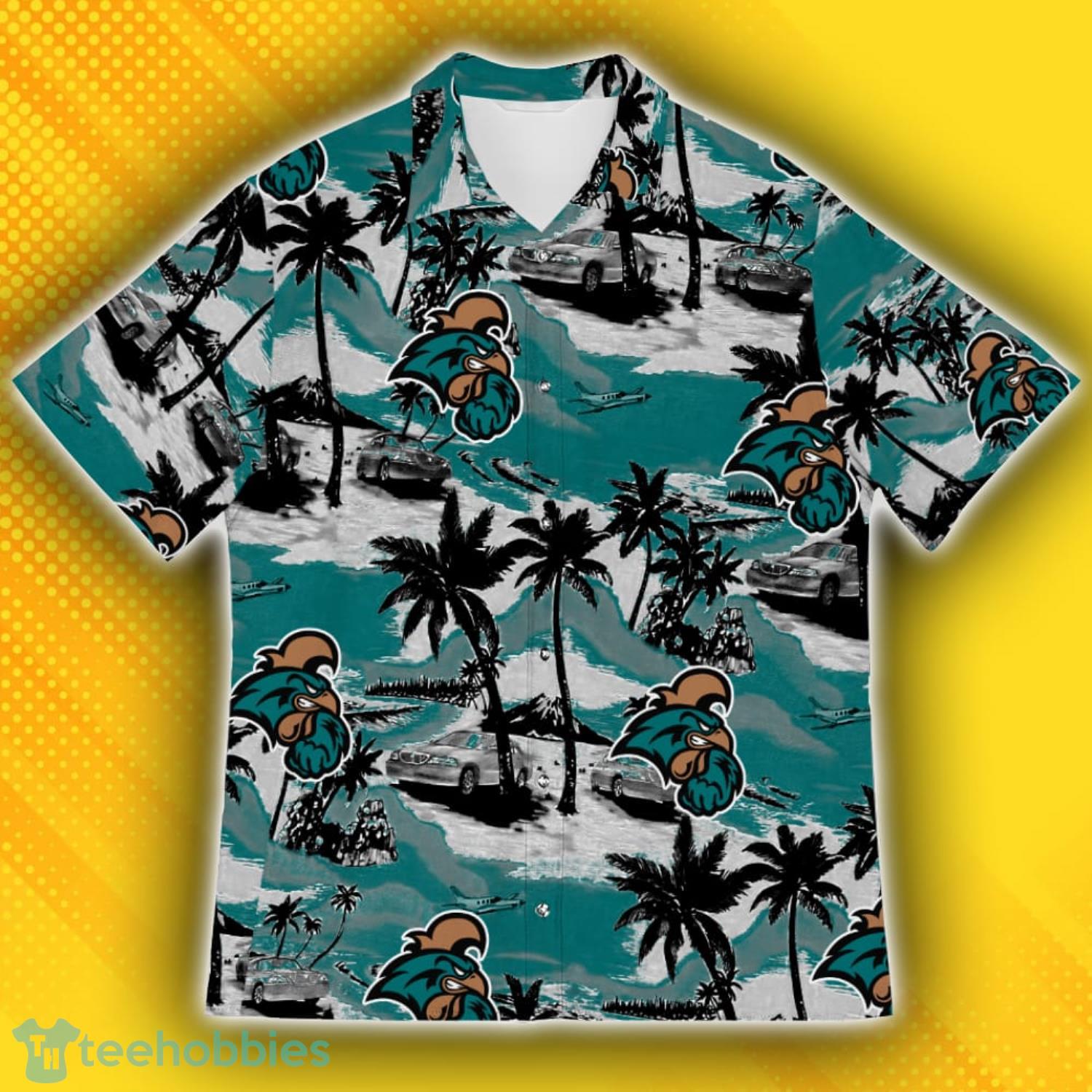 Coastal Carolina Chanticleers Sports American Tropical Patterns Hawaiian Shirt Product Photo 2
