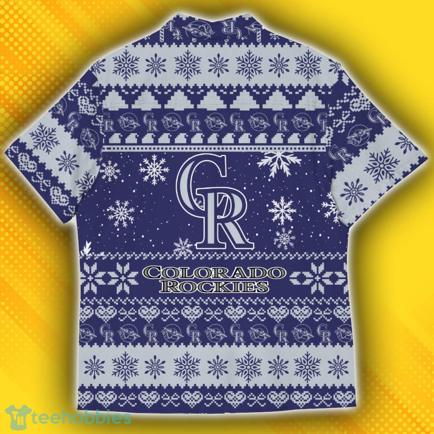 Colorado Rockies Baby Yoda Star Wars Ugly Christmas Sweater Pattern Hawaiian Shirt Product Photo 3