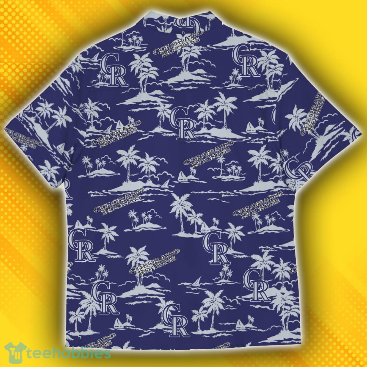 Colorado Rockies Island Fans Pattern Tree Hawaiian Shirt Product Photo 3