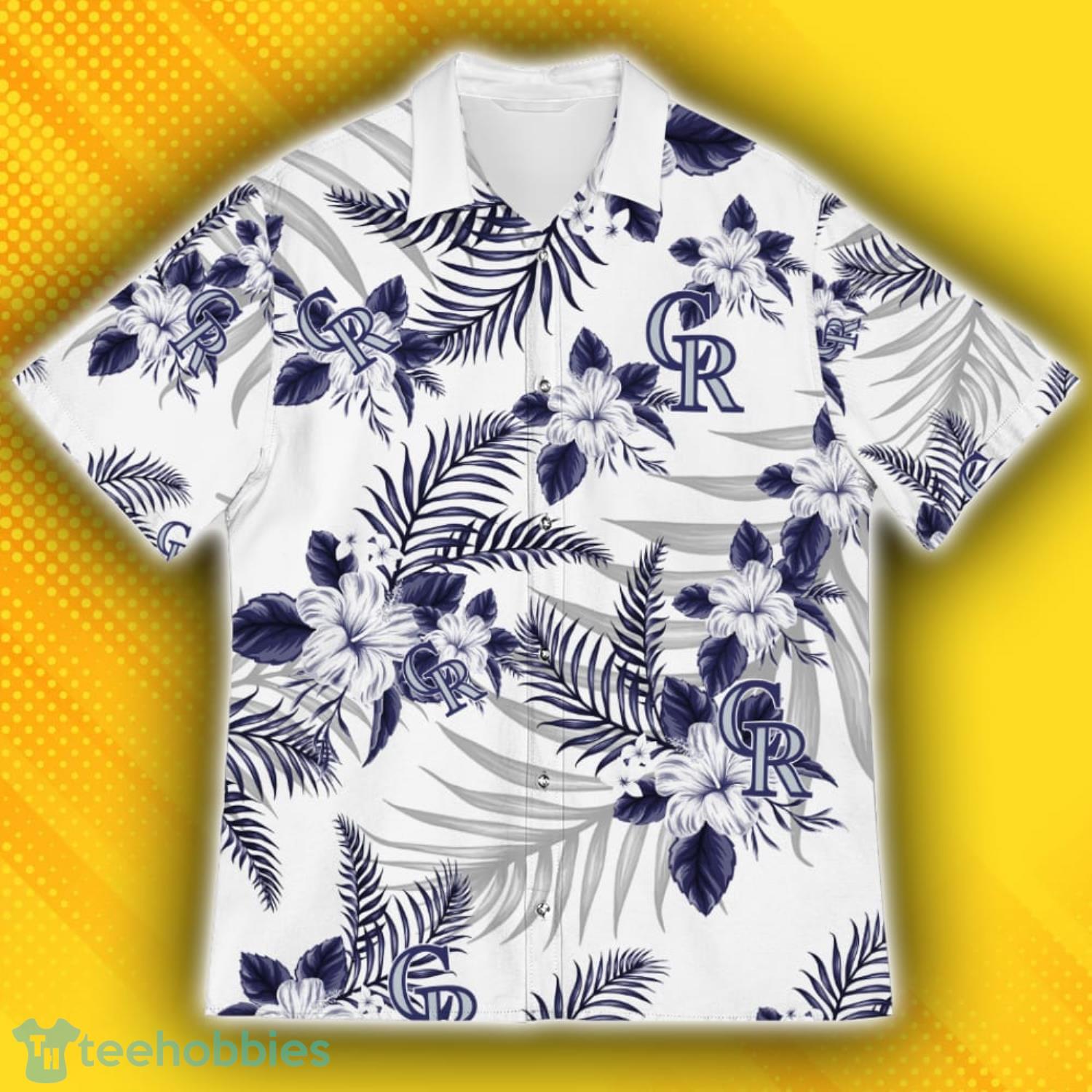 Colorado Rockies Sports American Hawaiian Tropical Patterns Hawaiian Shirt Product Photo 2
