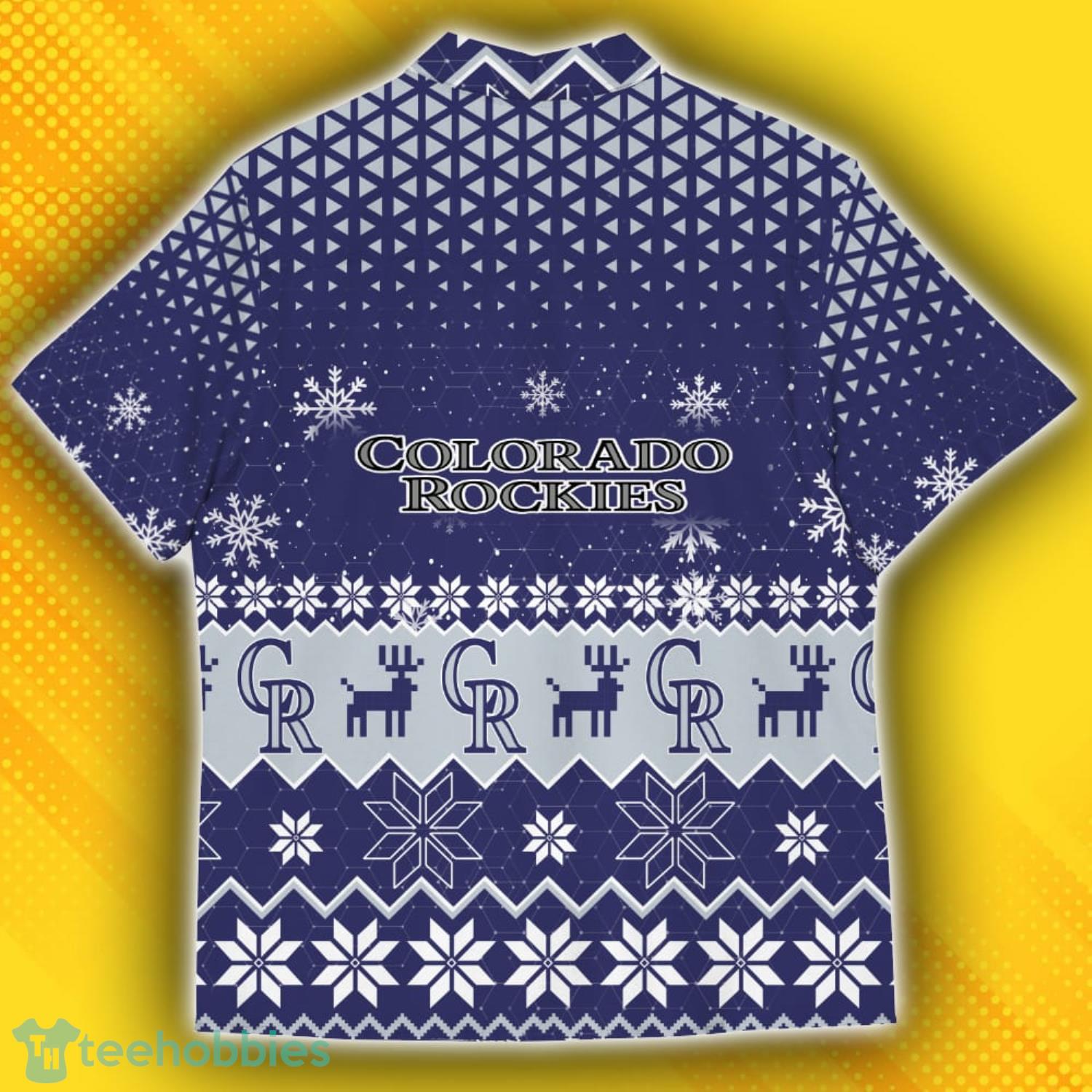 Colorado Rockies Ugly Christmas Sweater Pattern Hawaiian Shirt Product Photo 3