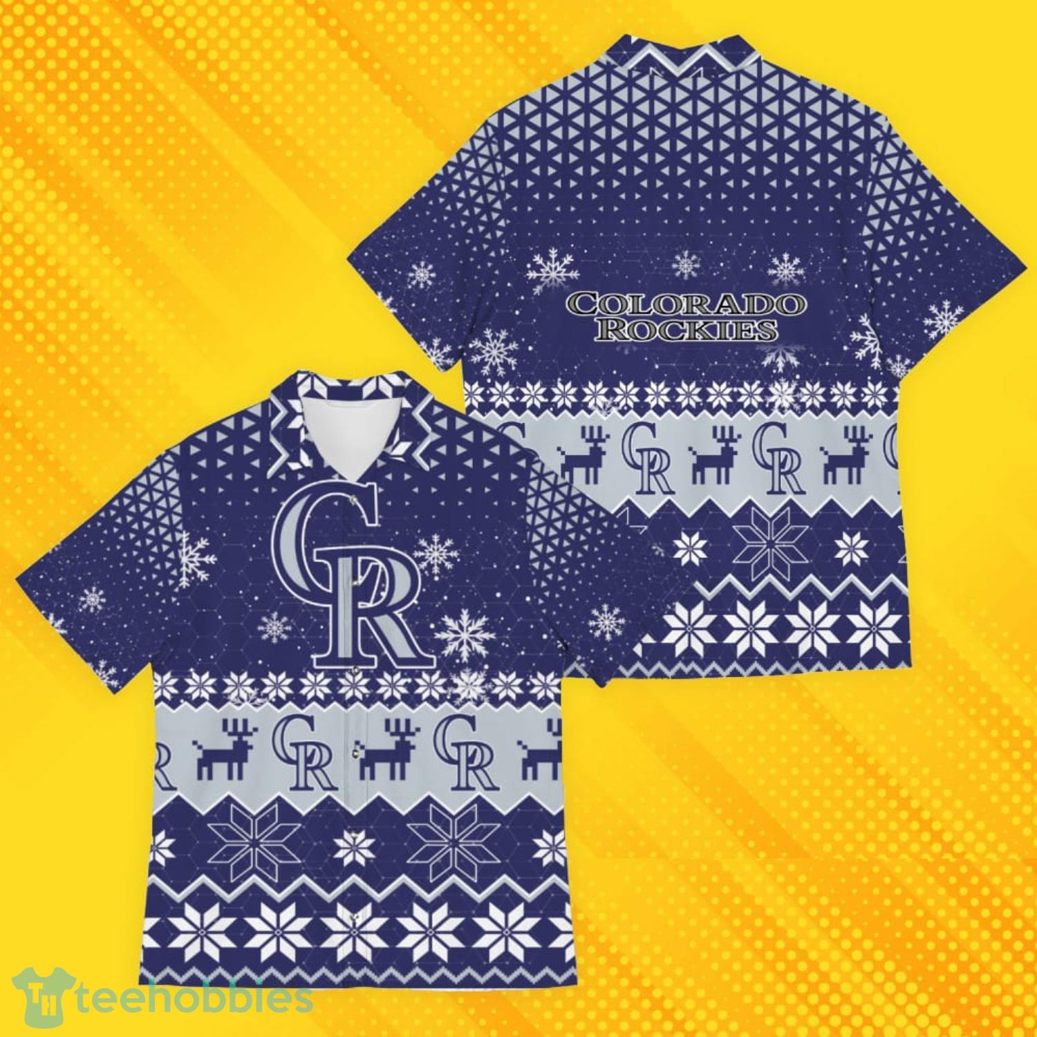 Colorado Rockies Ugly Christmas Sweater Pattern Hawaiian Shirt Product Photo 1