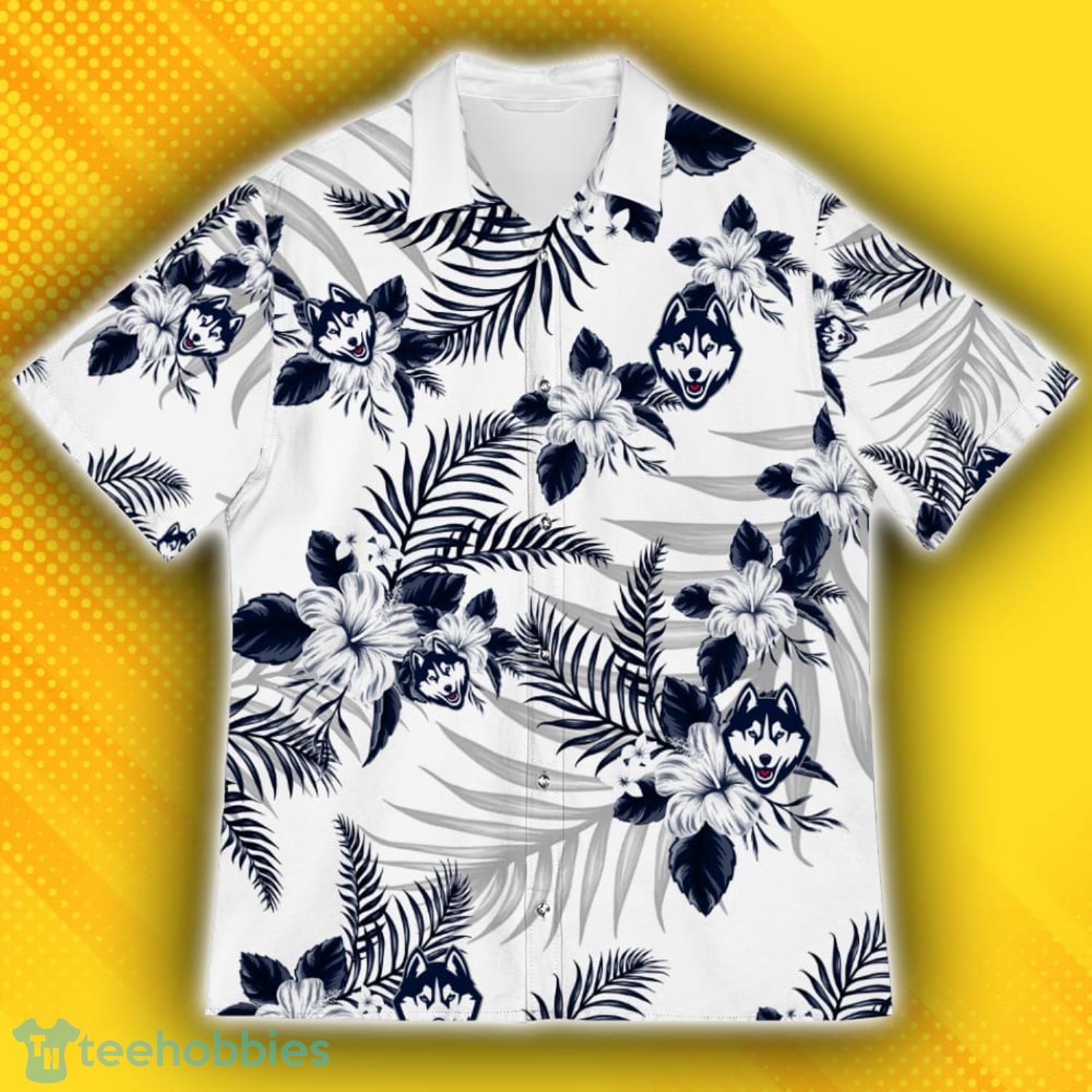 Connecticut Huskies Sports American Hawaiian Tropical Patterns Hawaiian Shirt Product Photo 2