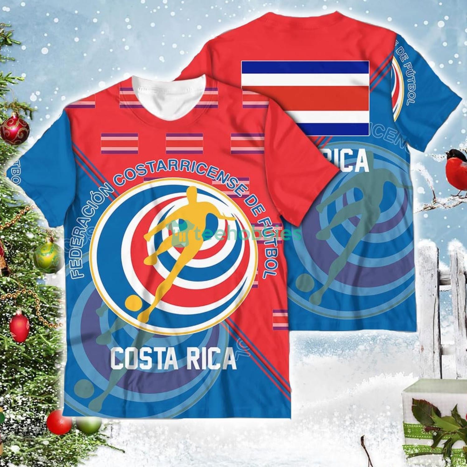 Costa Rica National Soccer Team Qatar World Cup 2022 Champions Soccer Team 3D All Over Printed Shirt Product Photo 2