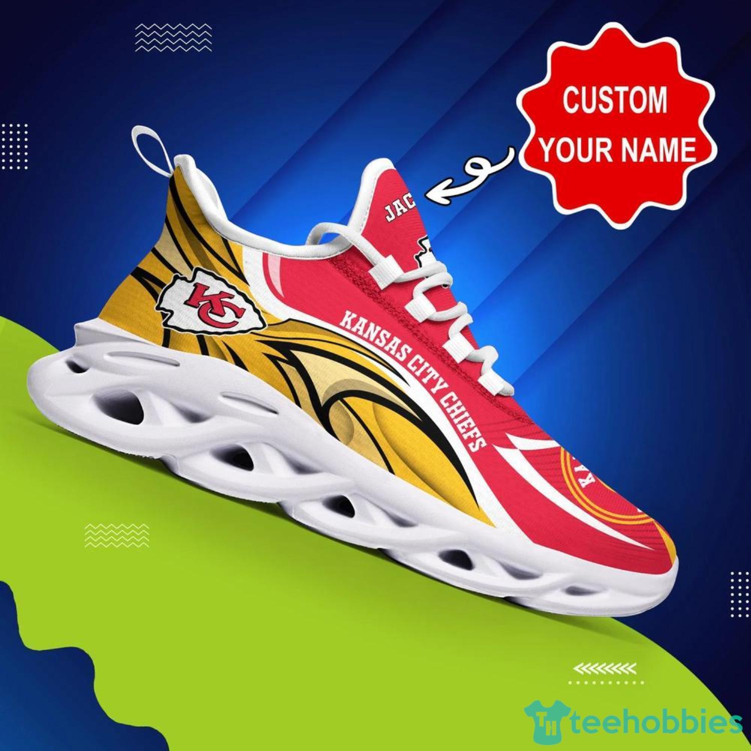 Kansas City Chiefs Green New Trending Custom Name Max Soul Shoes