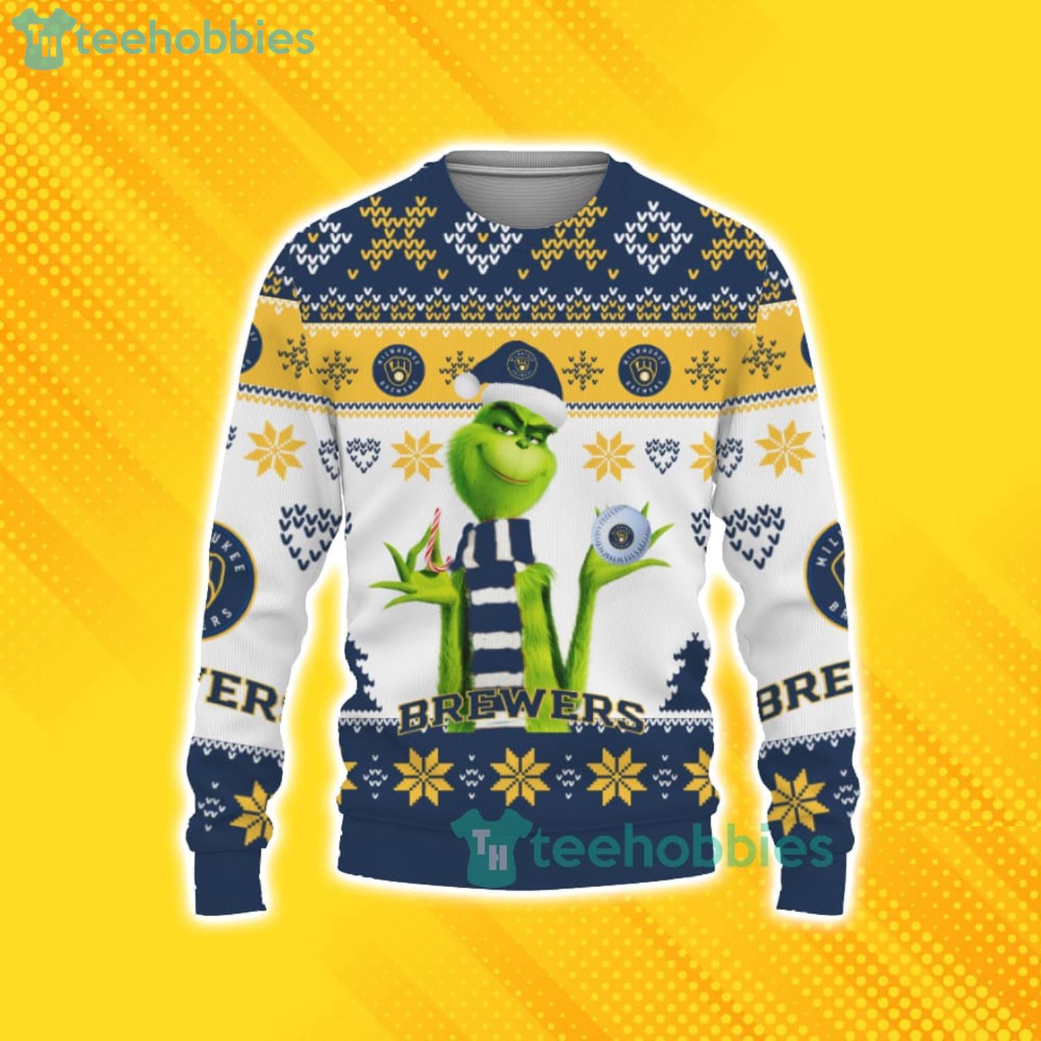 Cute Grinch American Baseball Milwaukee 