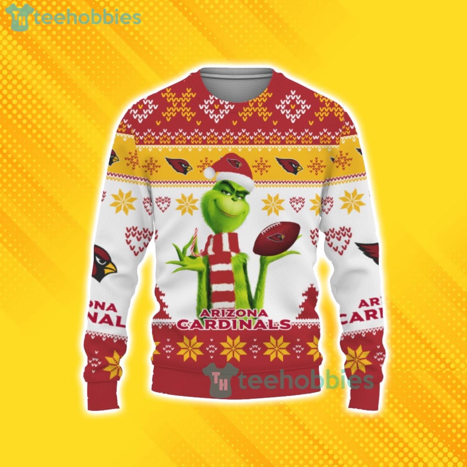 NFL Arizona Cardinals Cute 12 Grinch Face Xmas Day Ugly Christmas Sweater  Sport Fans Men And Women Christmas Gift