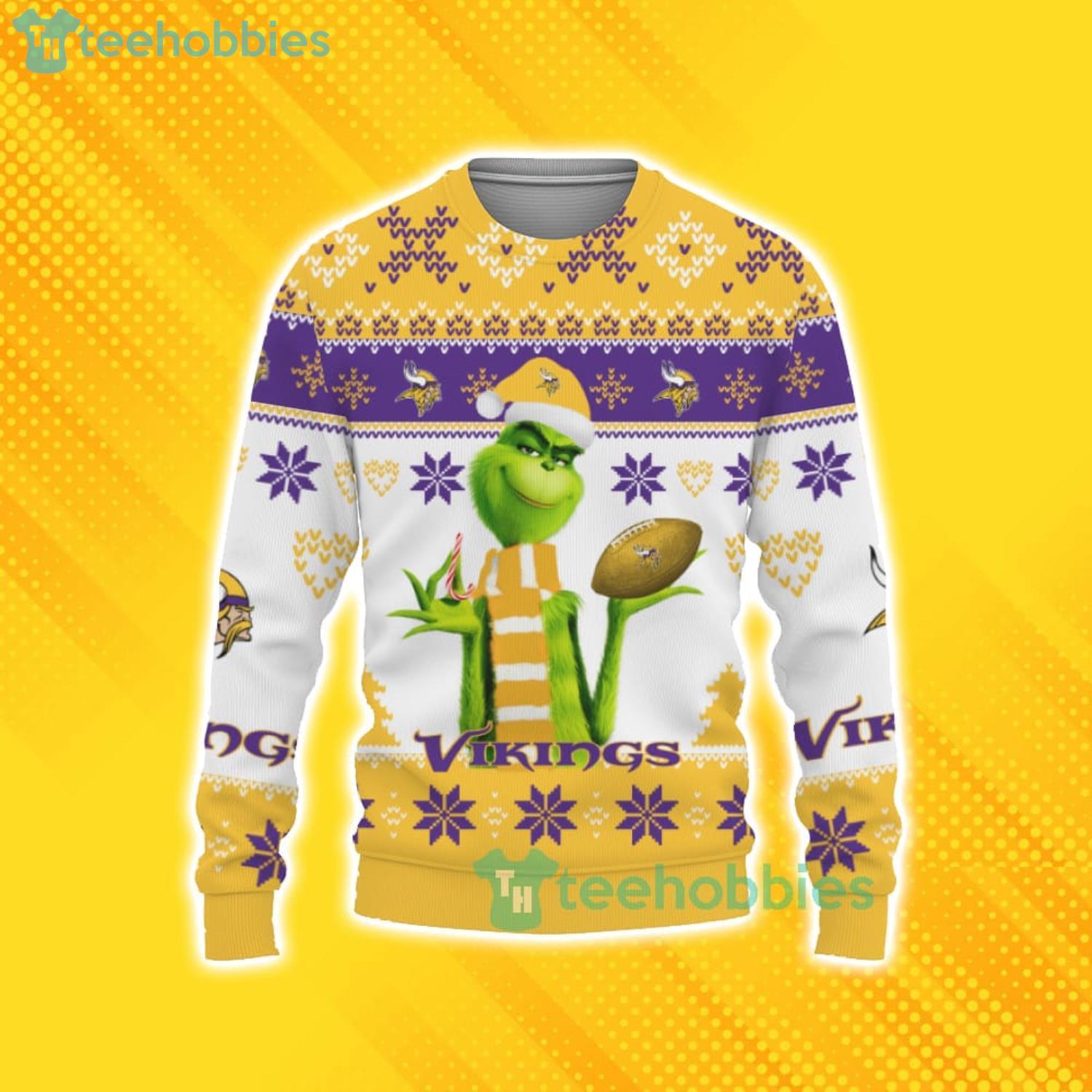 Minnesota Vikings Christmas Grinch Sweater For Fans