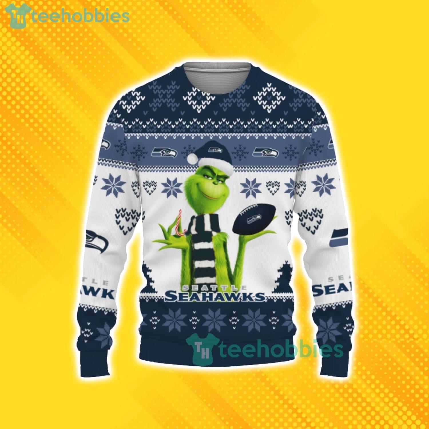 Seattle Seahawks Christmas Pattern Sweater Fabric Unisex Ugly