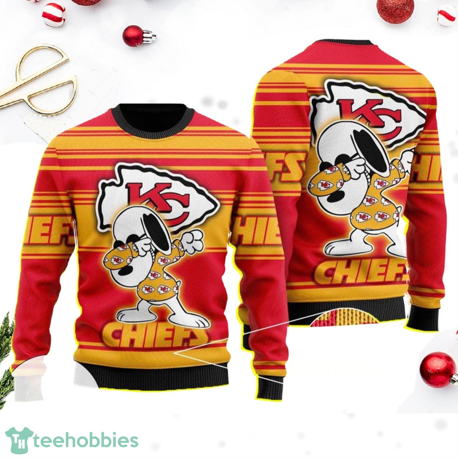 Kansas City Chiefs Snoopy Dabbing The Peanuts American Christmas Dripping  Hawaiian Shirt - Banantees