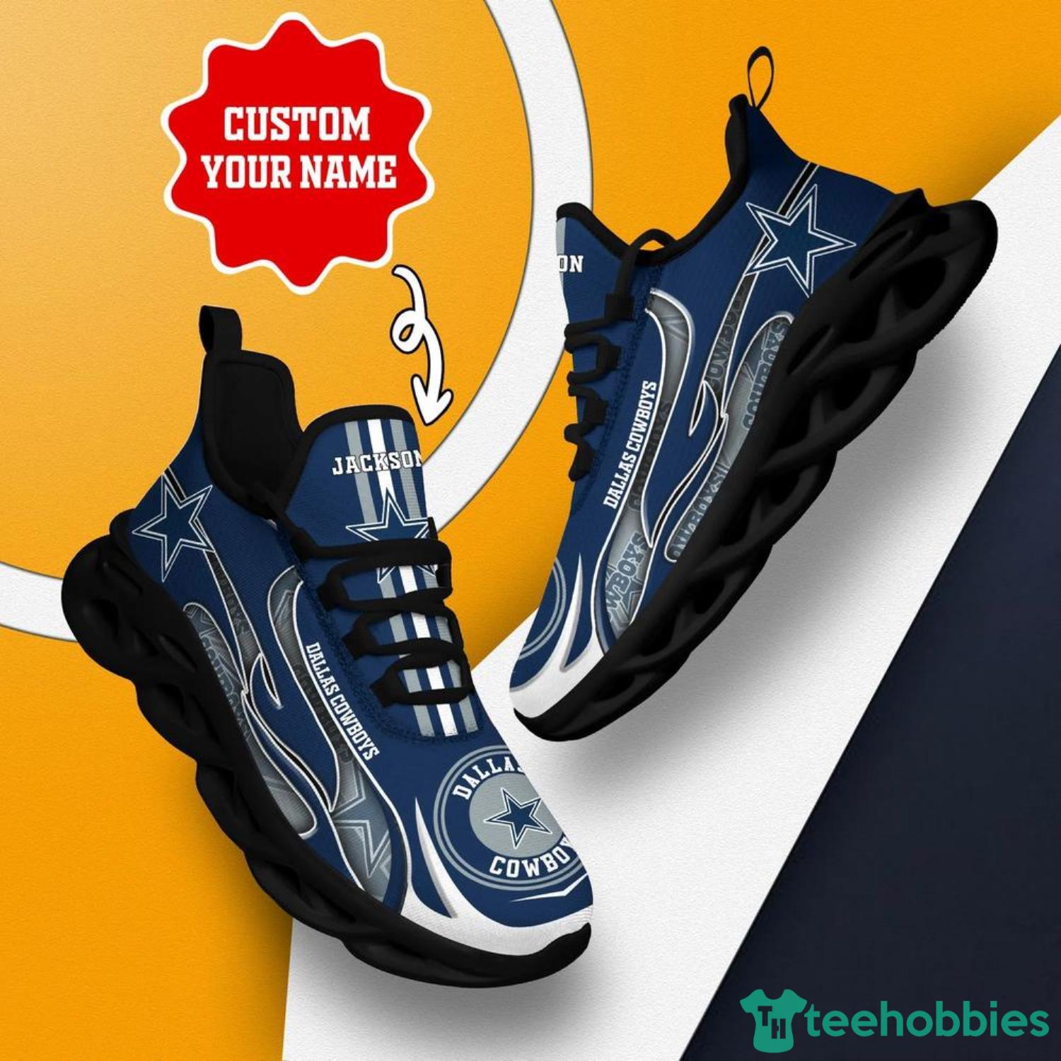 Running Sneakers NFL Dallas Cowboys Personalized Name Max Soul