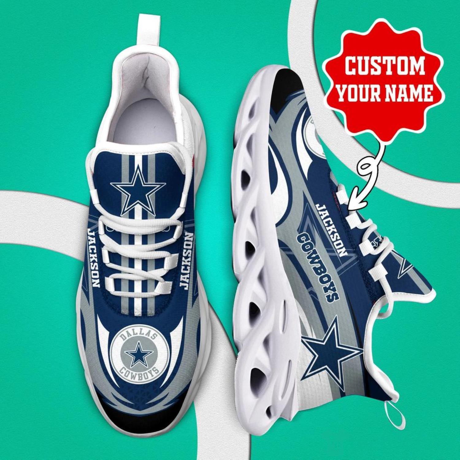 Dallas Cowboys Max Soul Sneakers Custom Name Running Shoes For Fans -  Freedomdesign