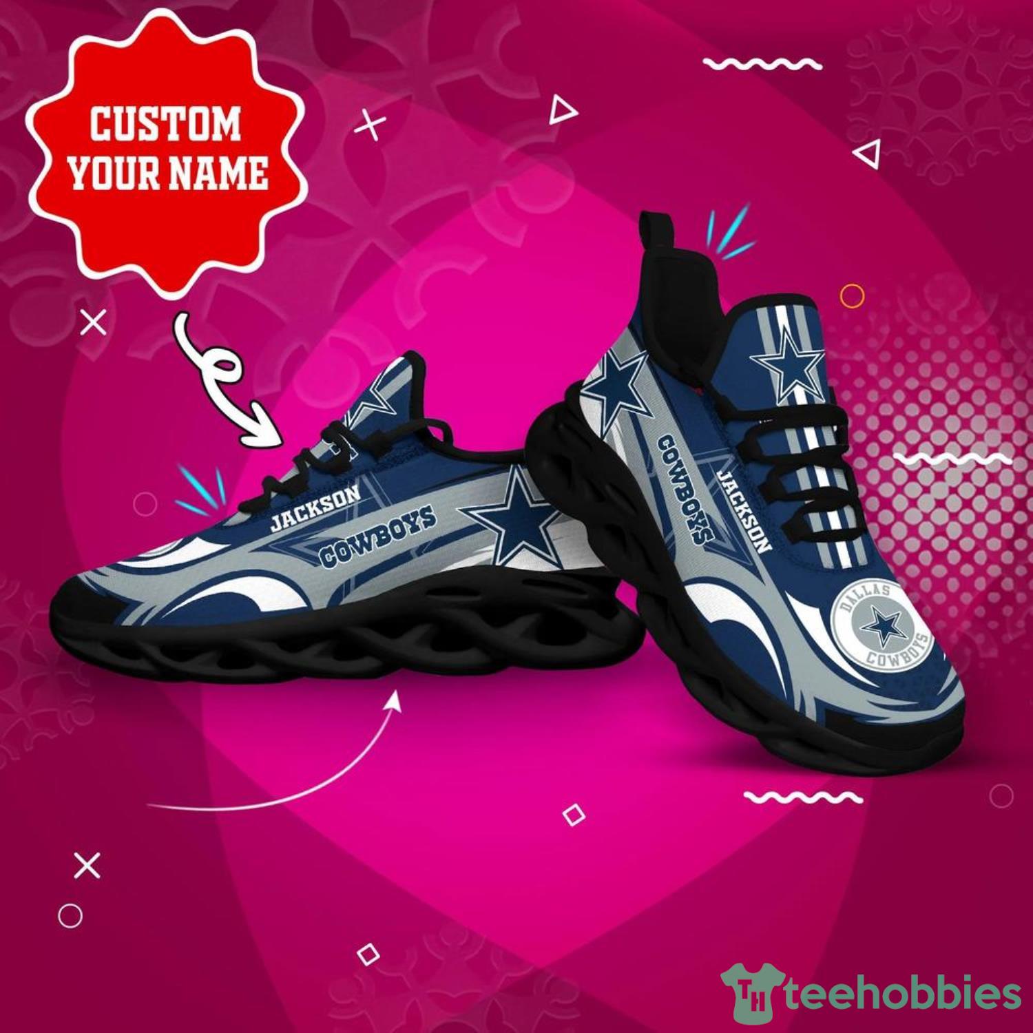 Dallas Football Cowboys Max Soul Sneakers Running Sport Shoes Custom Name -  Freedomdesign