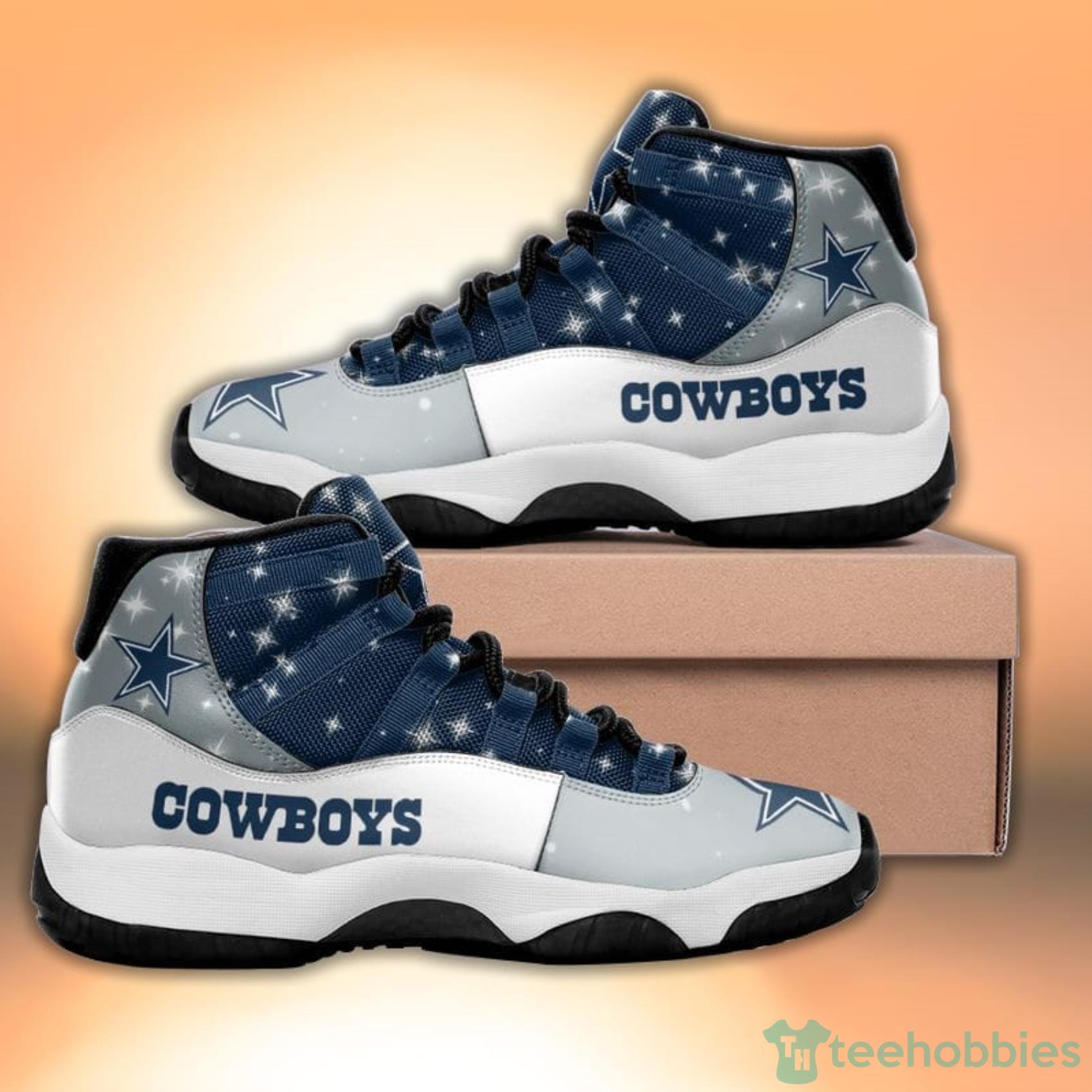 Dallas Cowboys NFL 3D Air Jordan 11 Sneakers For Men And Women - Banantees