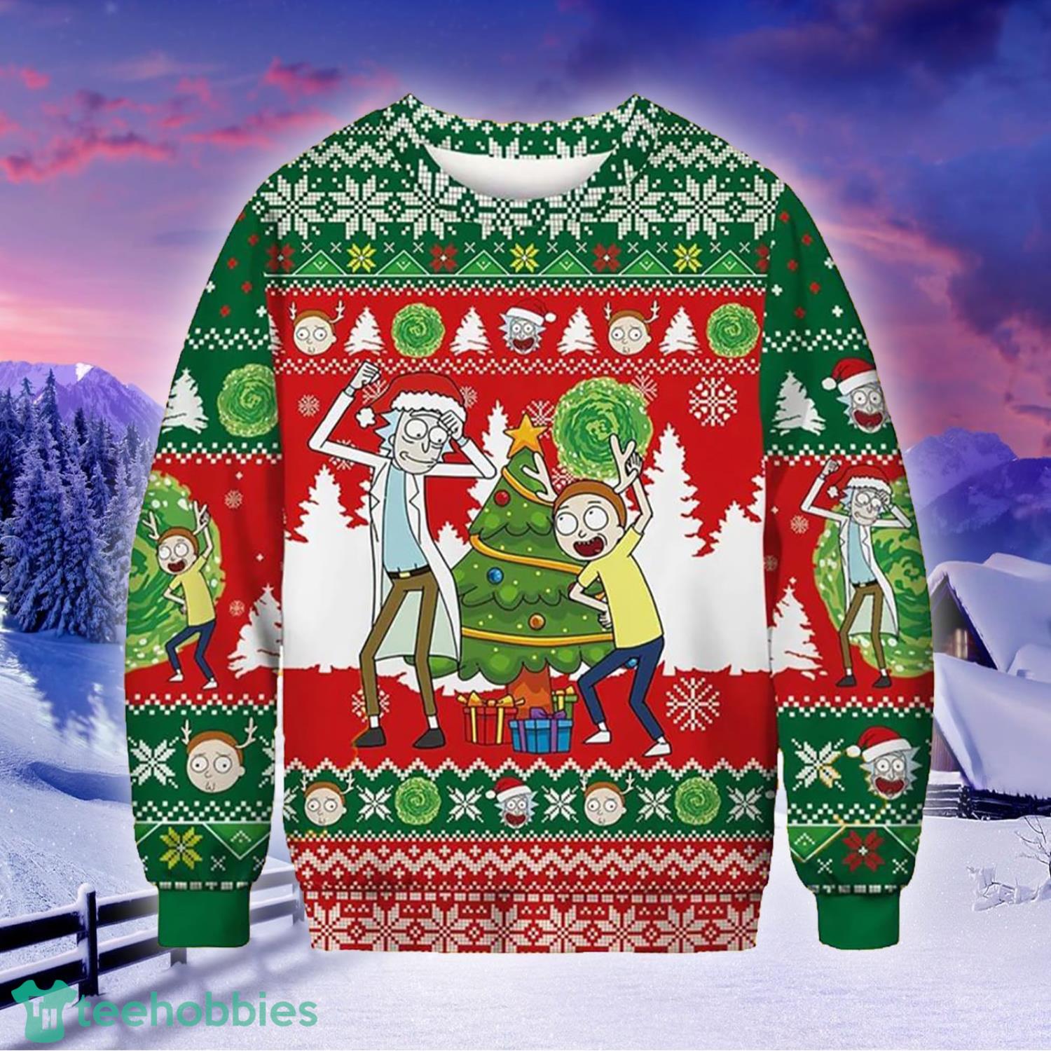 Rick and morty on sale knitted christmas jumper