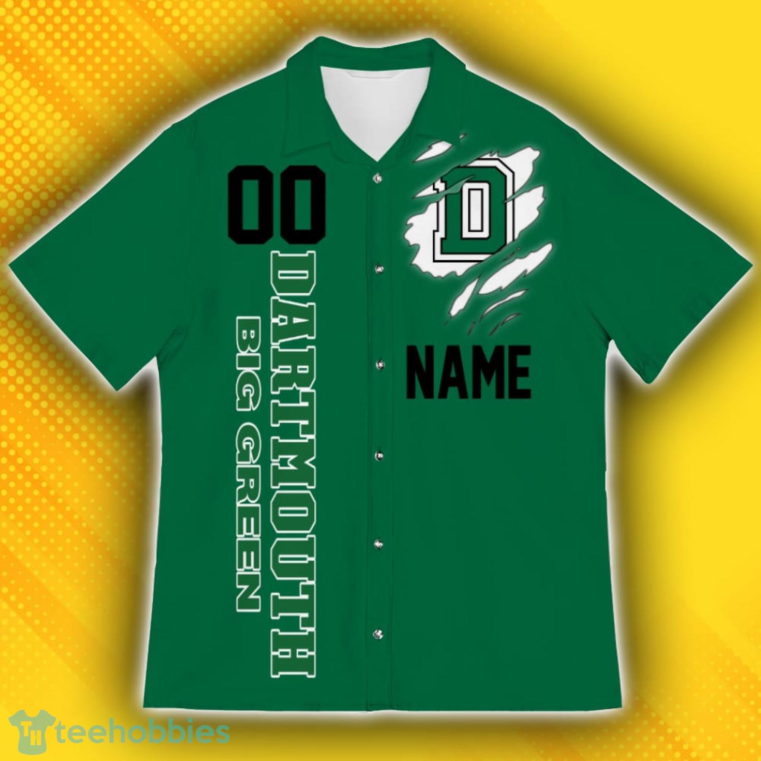 Dartmouth Big Green Sports American Hawaiian Football Hawaiian Shirt Custom Name For Fans Product Photo 2