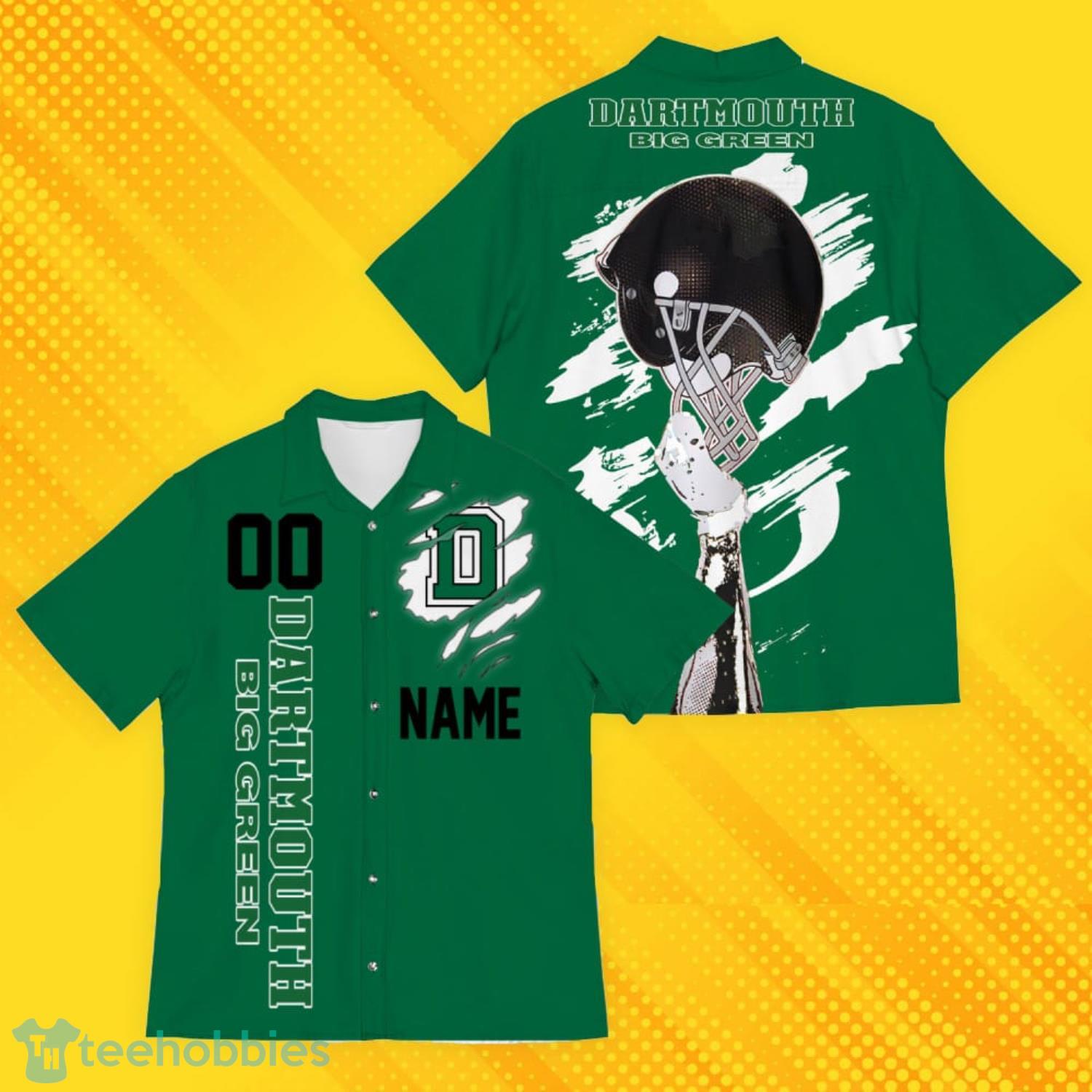 Dartmouth Big Green Sports American Hawaiian Football Hawaiian Shirt Custom Name For Fans Product Photo 1