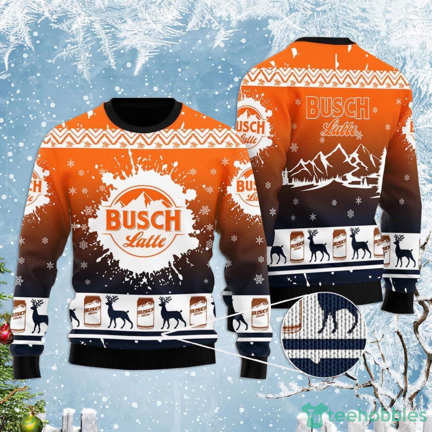 Deer Busch Latte Christmas Ugly Sweater Product Photo 1