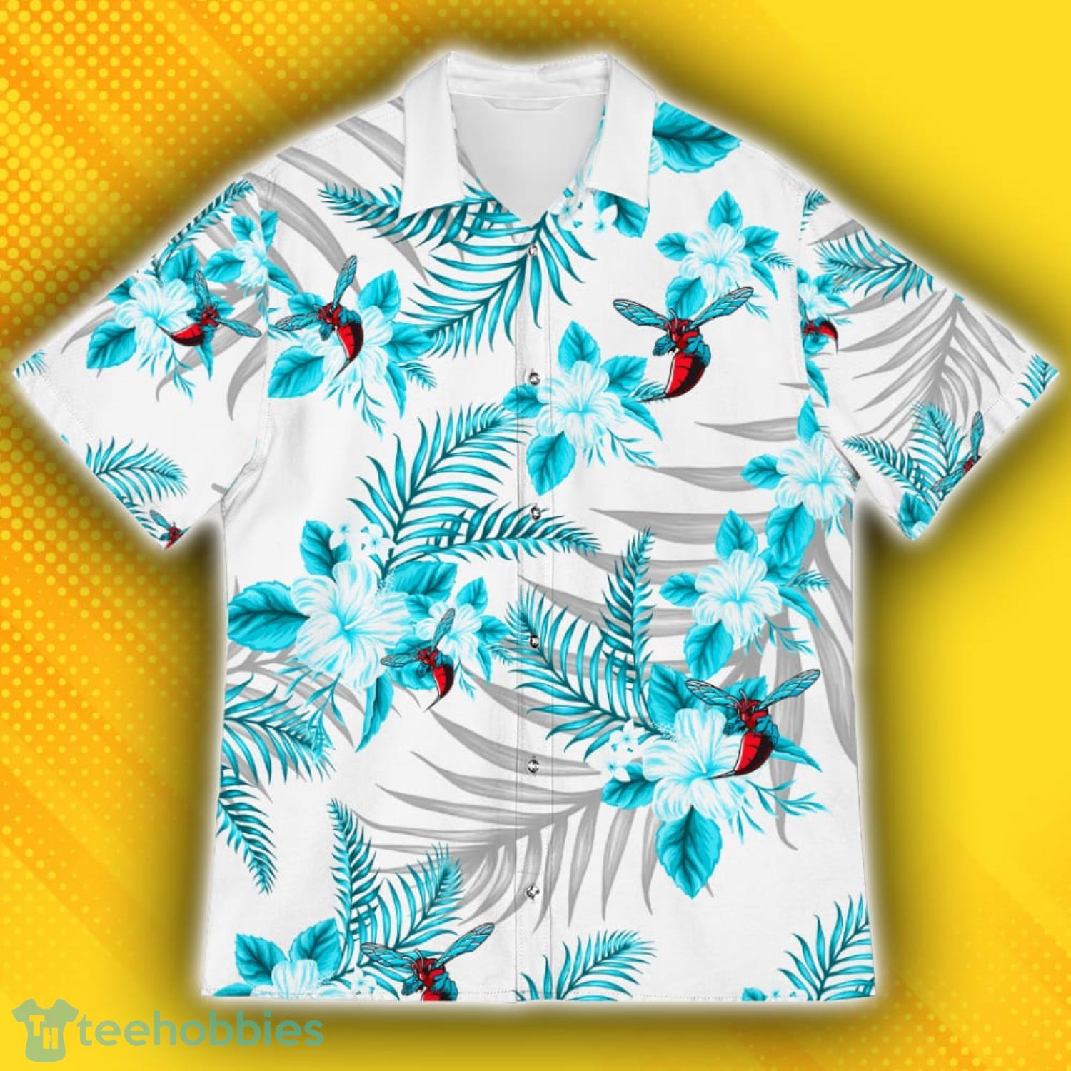Delaware State Hornets Sports American Hawaiian Tropical Patterns Hawaiian Shirt Product Photo 2