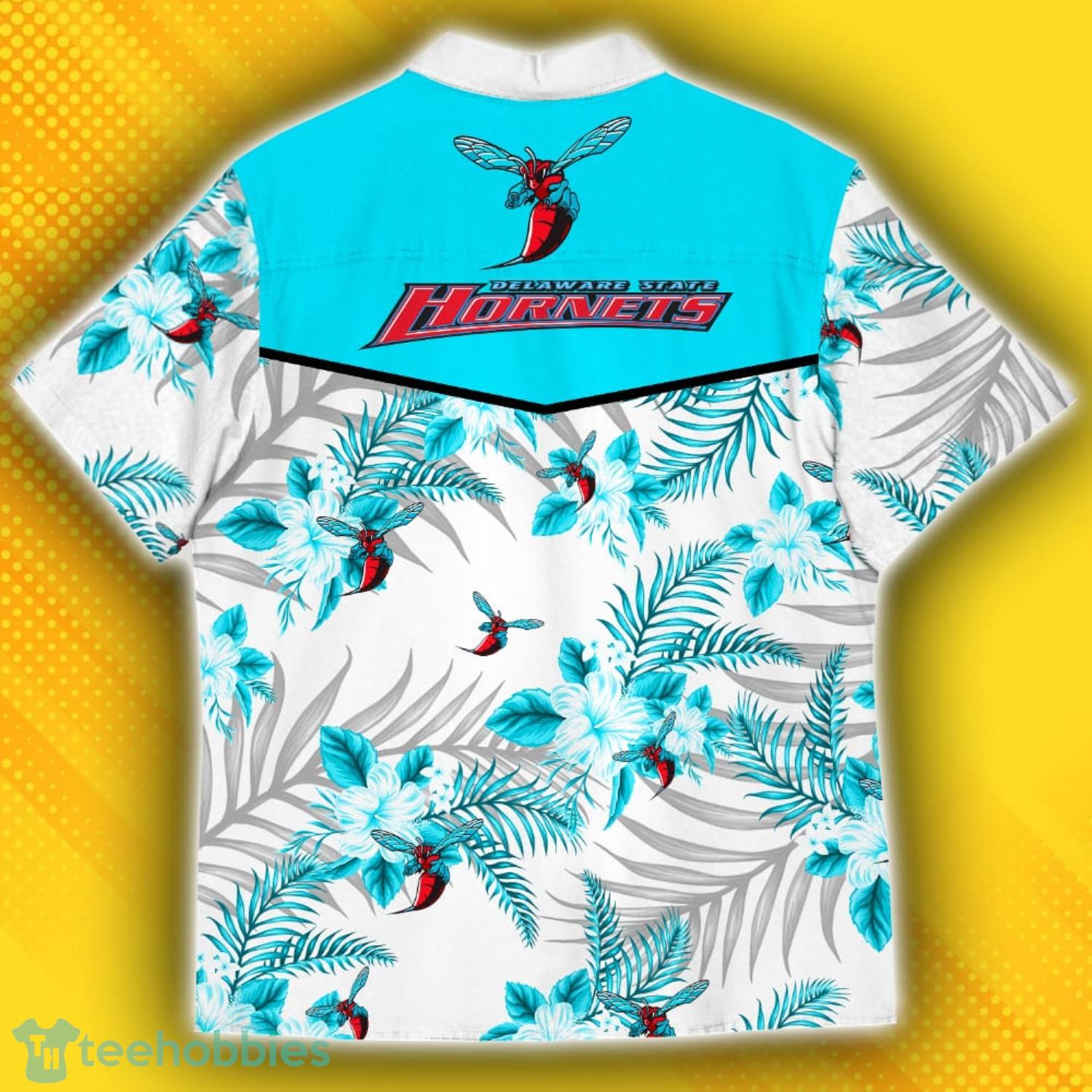 Delaware State Hornets Sports American Hawaiian Tropical Patterns Hawaiian Shirt Product Photo 3