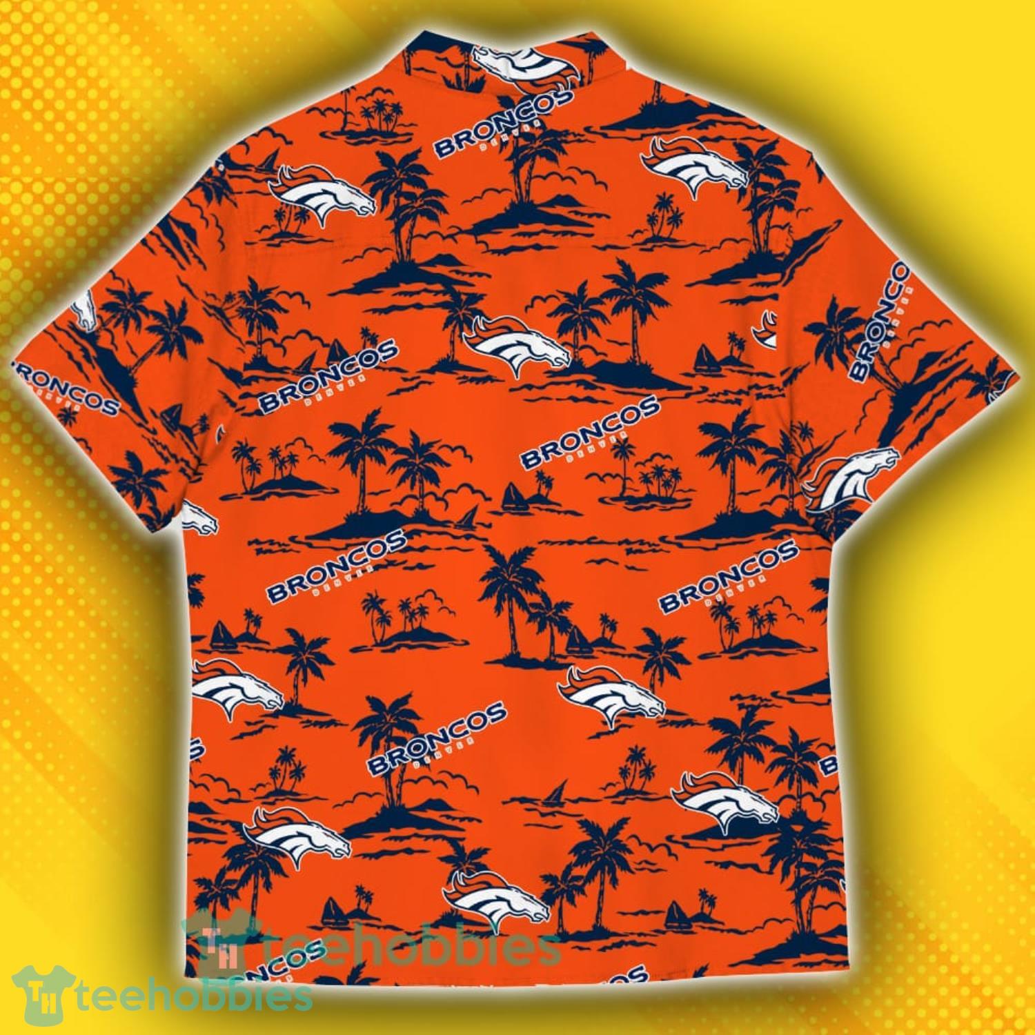 Denver Broncos Island Pattern Tree Hawaiian Shirt Product Photo 3