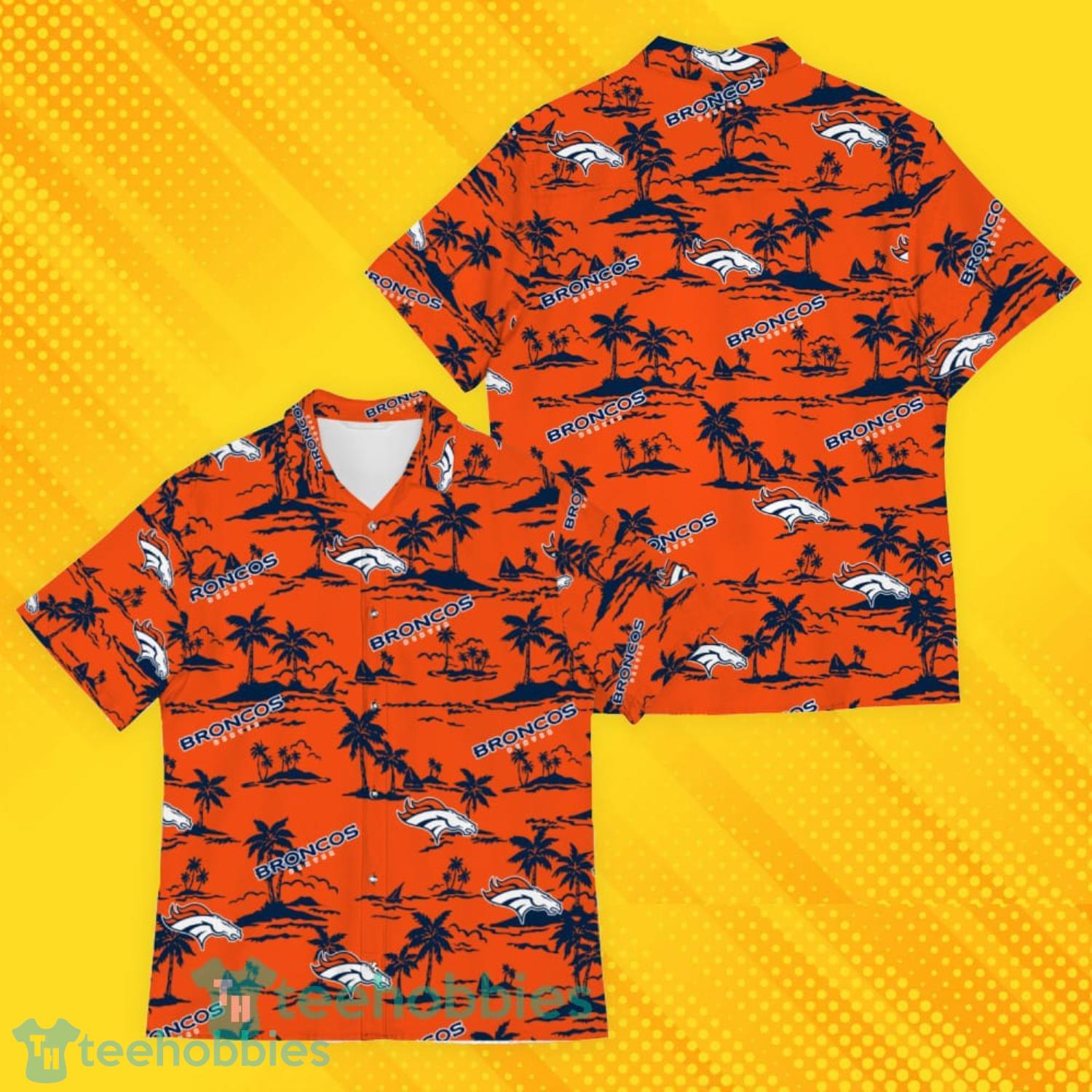Denver Broncos Island Pattern Tree Hawaiian Shirt Product Photo 1