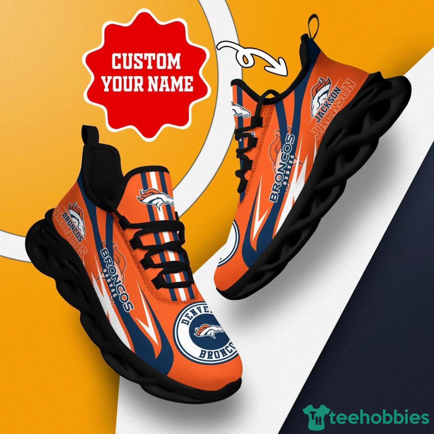 Denver Broncos NFL Premium Air Cushion Sports Shoes Custom Name For Men  Women