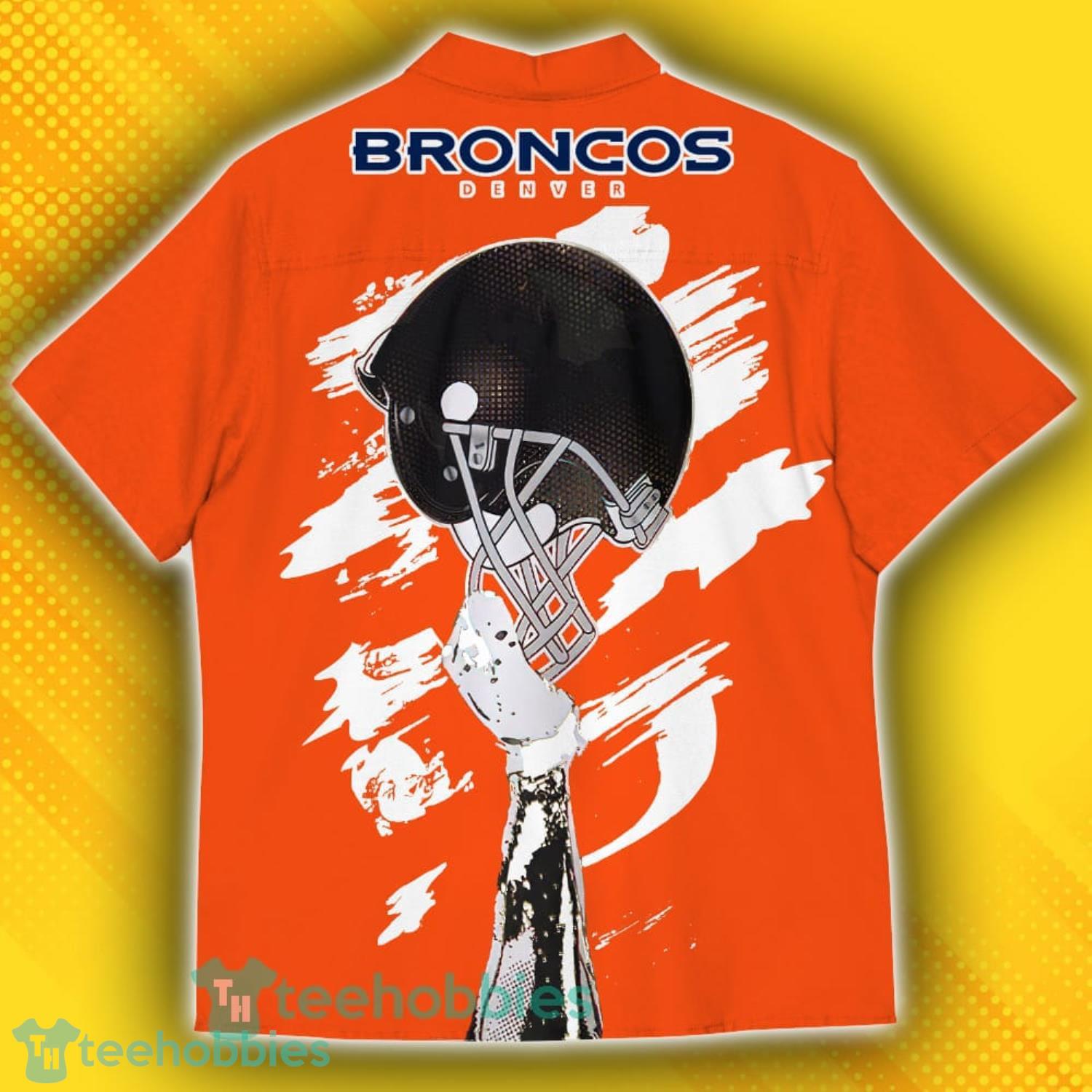 Denver Broncos Sports Custom Name And Number American Hawaiian Shirt For Fans Product Photo 3