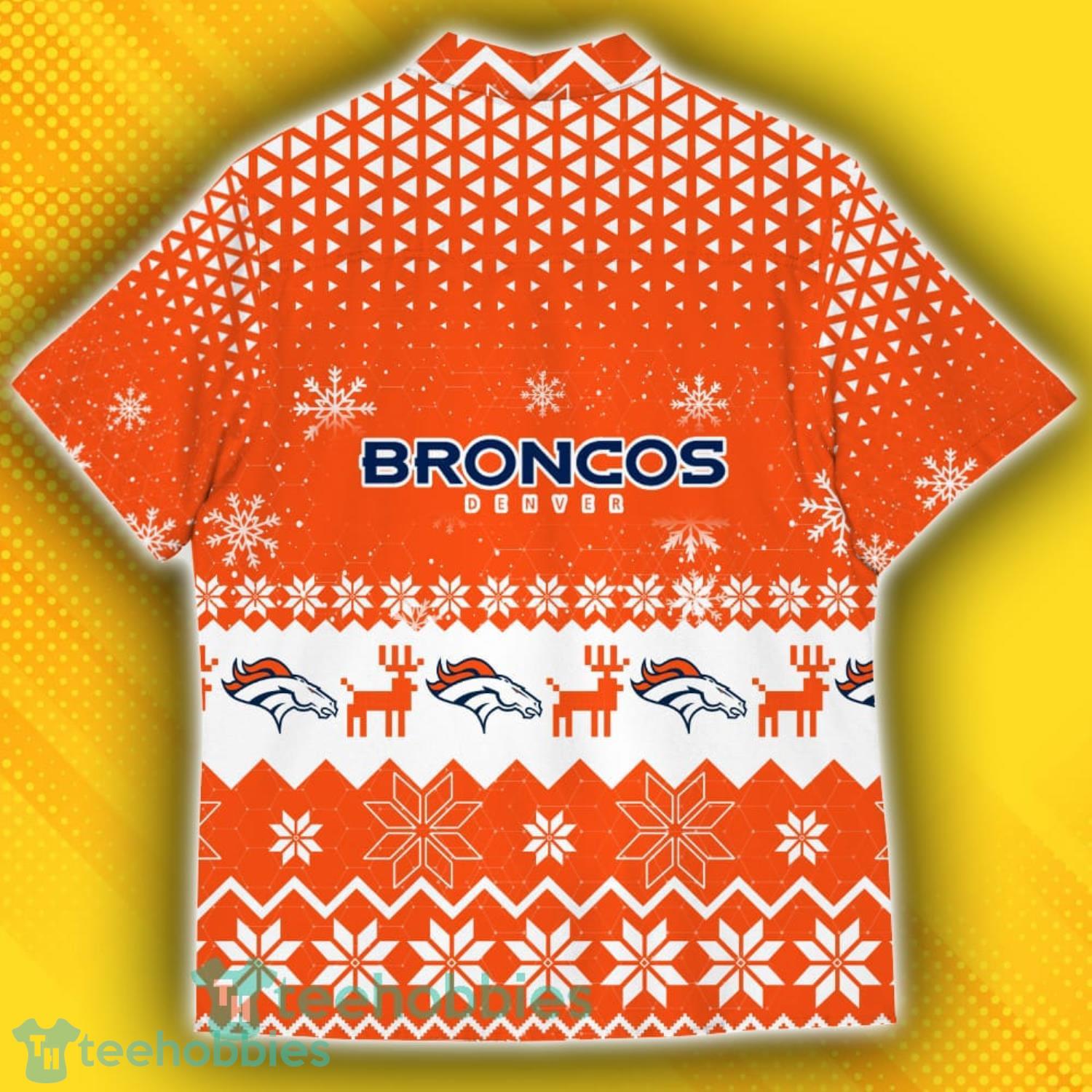 Denver Broncos Sports Football American Ugly Christmas Sweater Pattern Hawaiian Shirt Product Photo 3