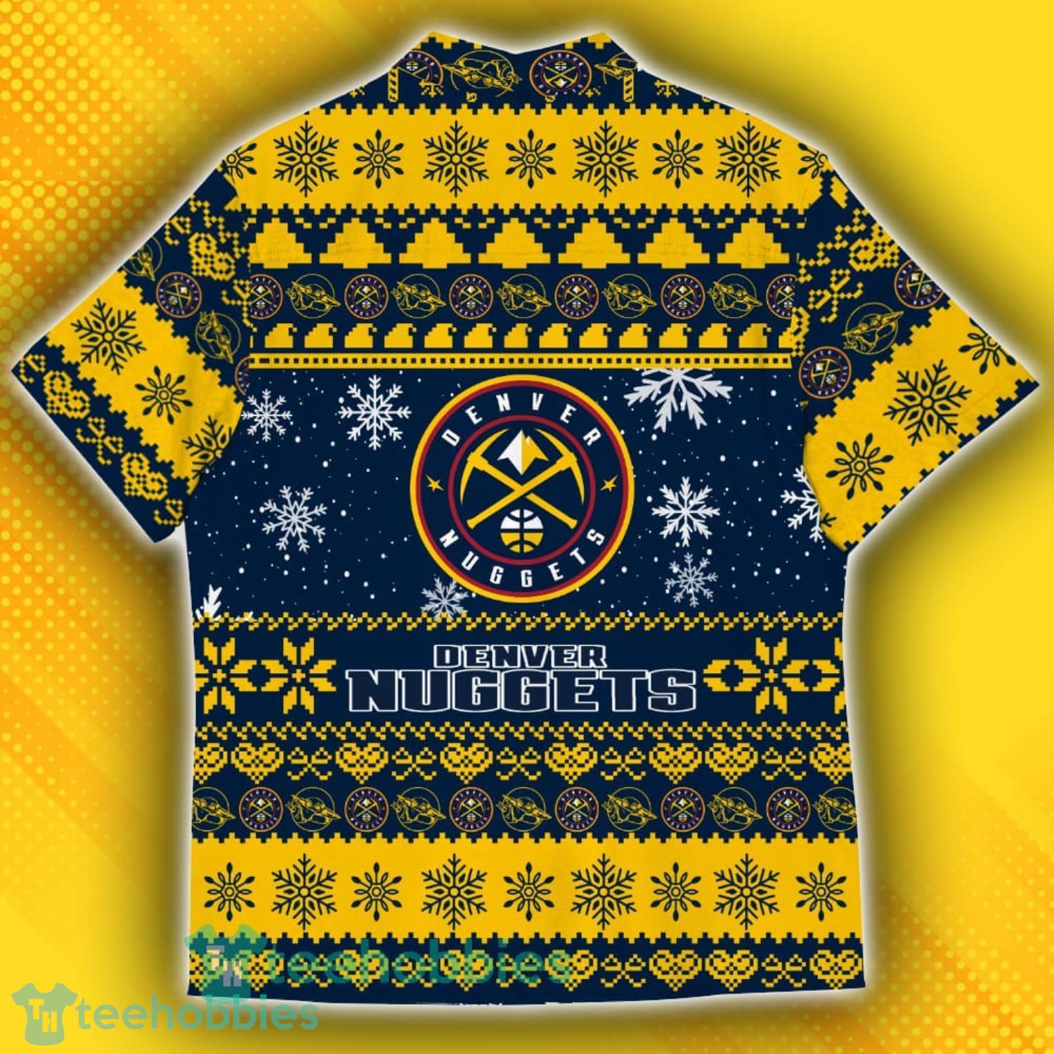 Denver Nuggets Baby Yoda Star Wars Sports Football American Ugly Christmas Sweater Pattern Hawaiian Shirt Product Photo 3