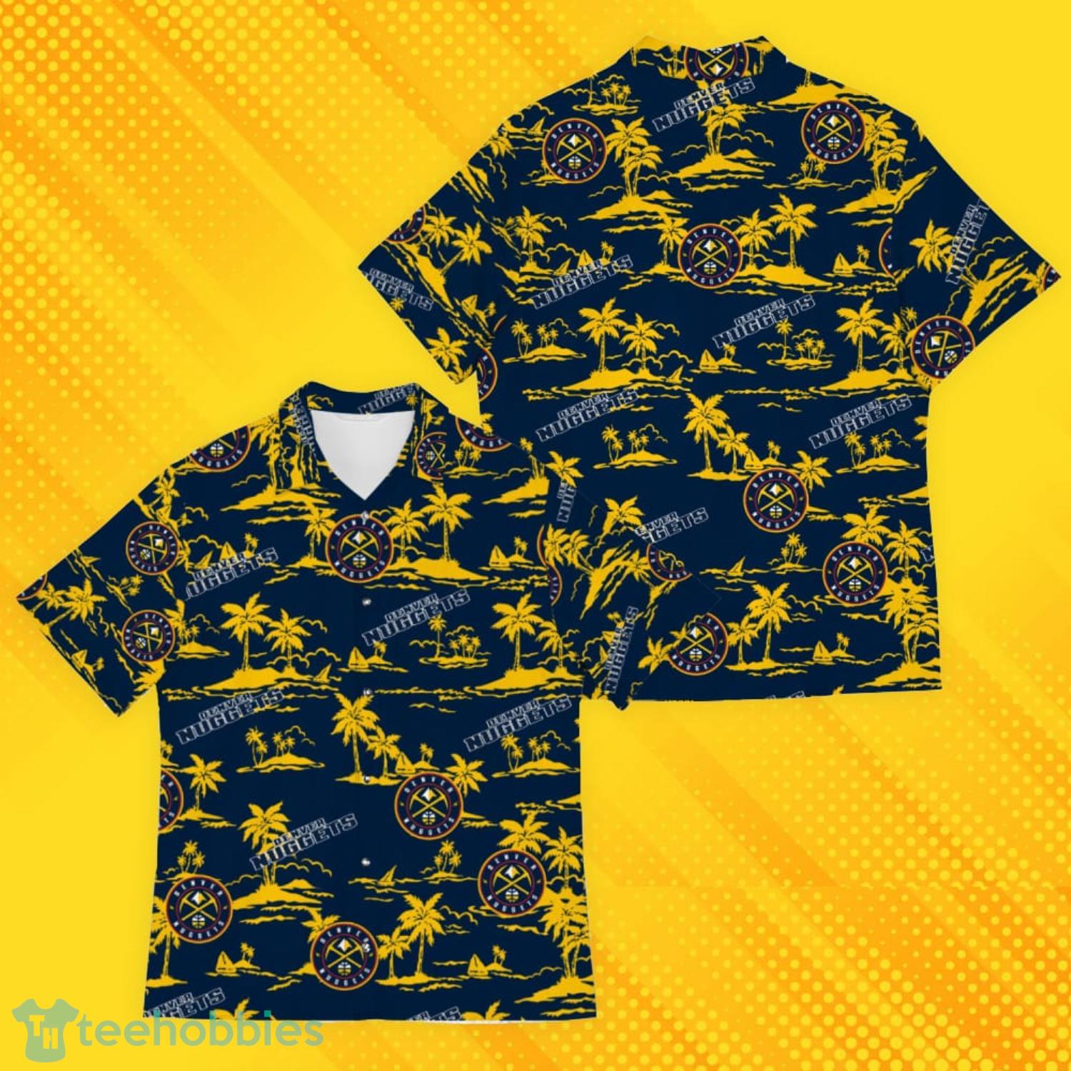 Denver Nuggets Island Fans Pattern Tree Hawaiian Shirt Product Photo 1