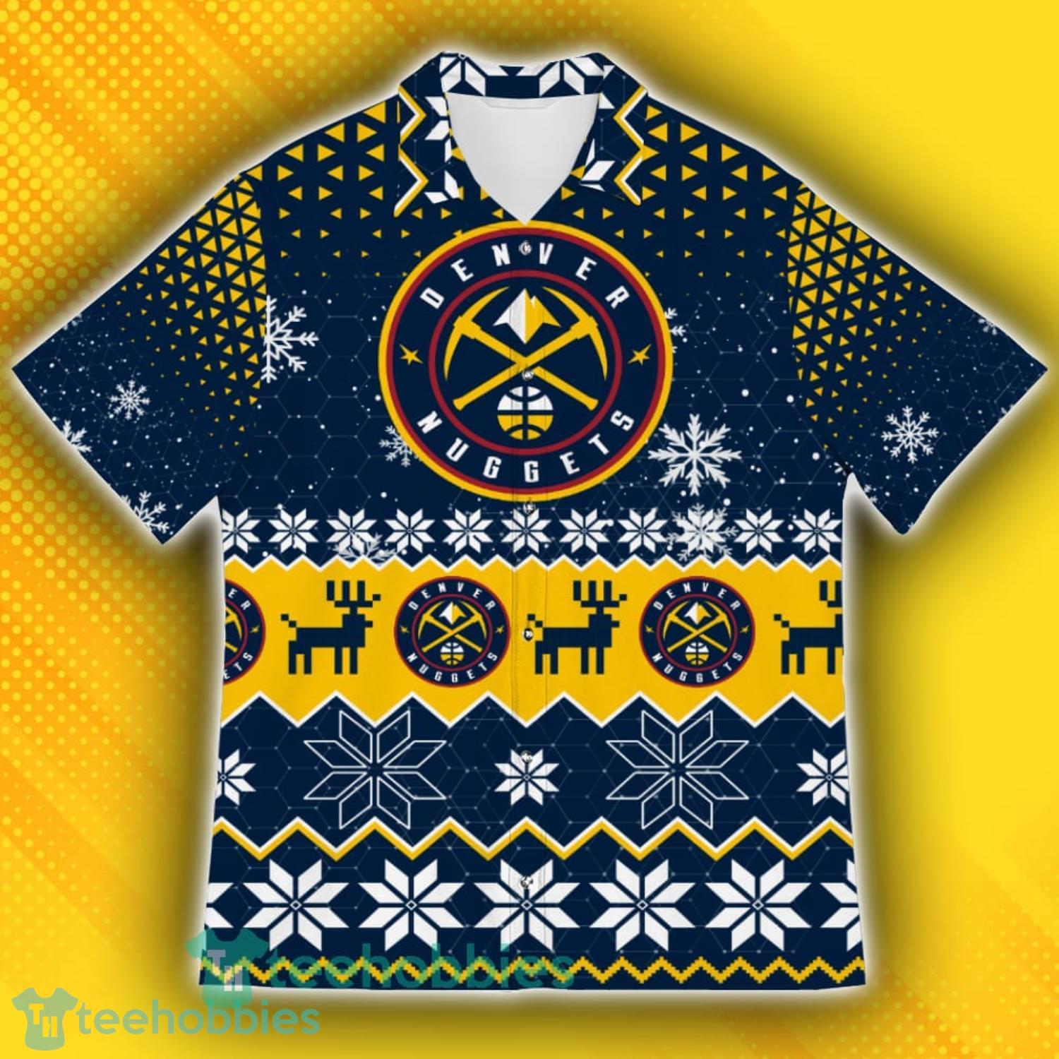 Denver Nuggets Sports Football American Ugly Christmas Sweater Pattern Hawaiian Shirt Product Photo 2