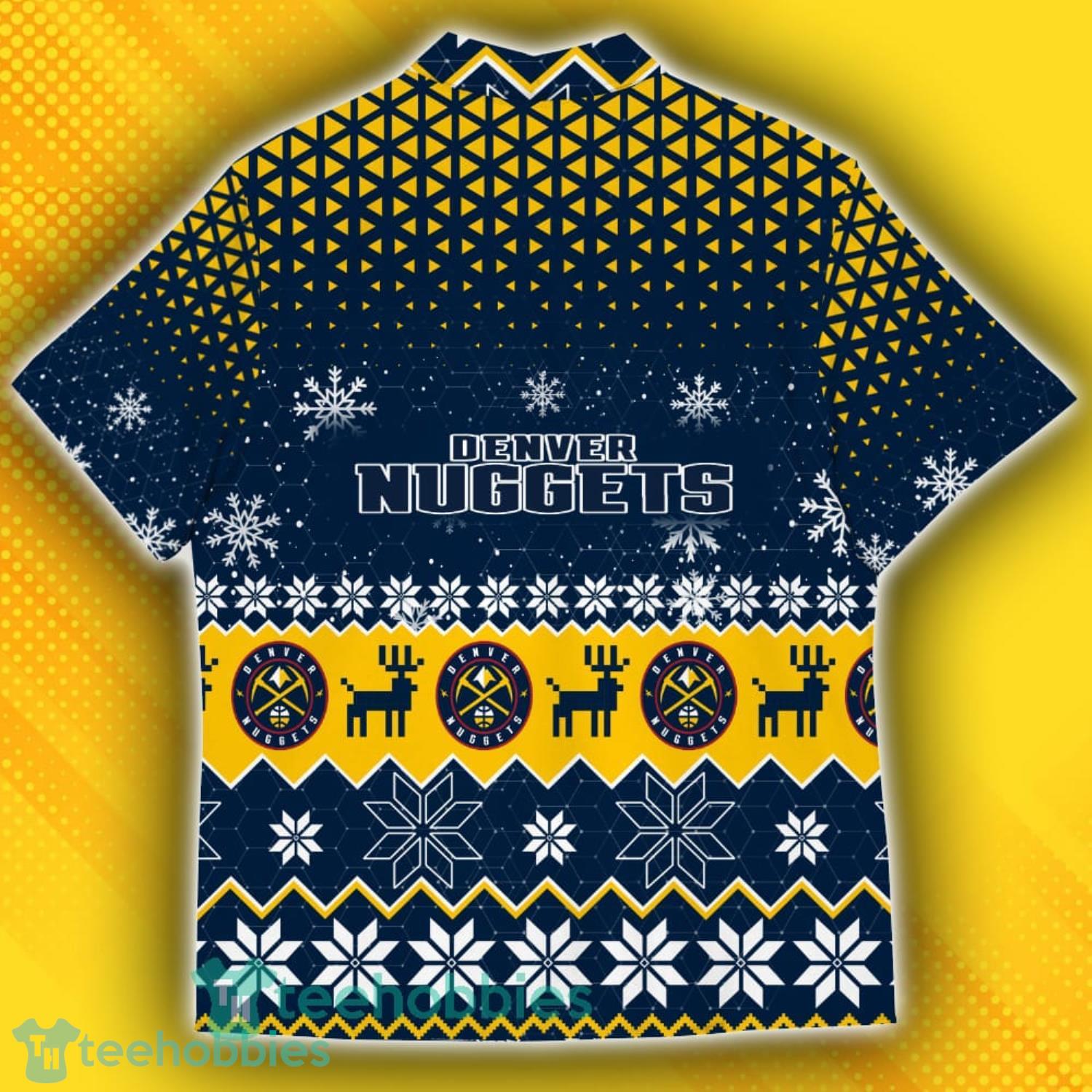 Denver Nuggets Sports Football American Ugly Christmas Sweater Pattern Hawaiian Shirt Product Photo 3