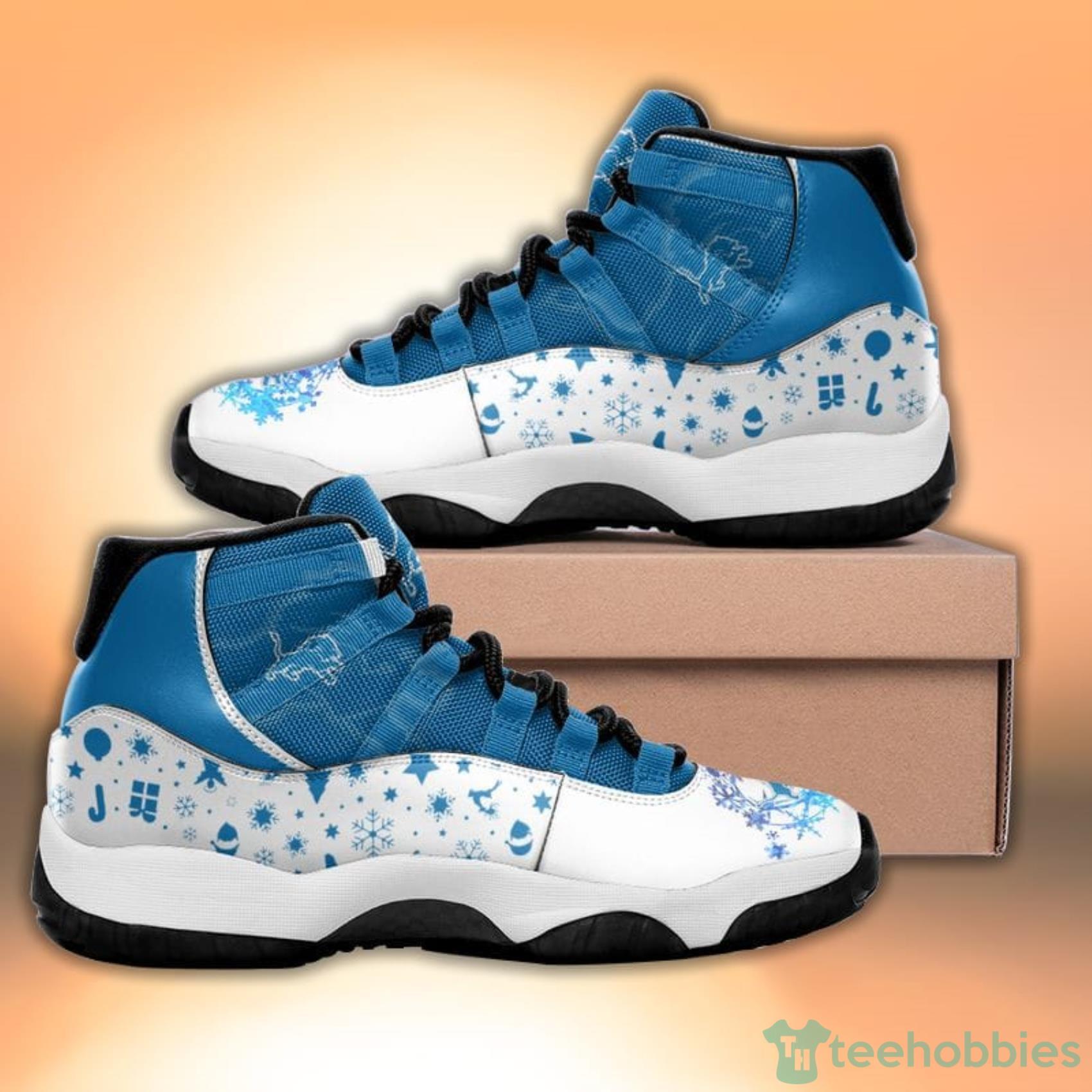 Detroit Lions Air Jordan Hightop Shoes - Freedomdesign