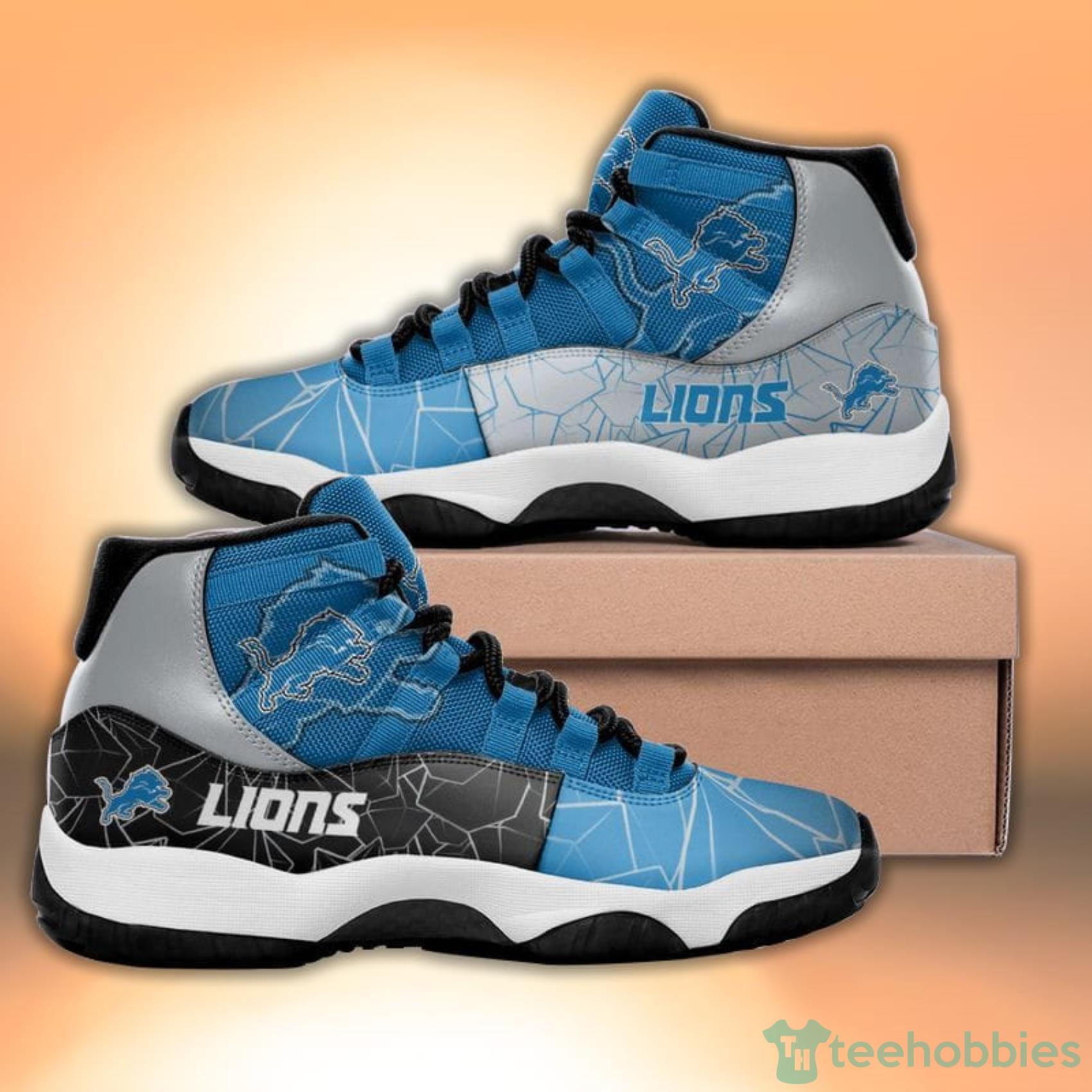 Detroit Lions Air Jordan Hightop Shoes - Freedomdesign