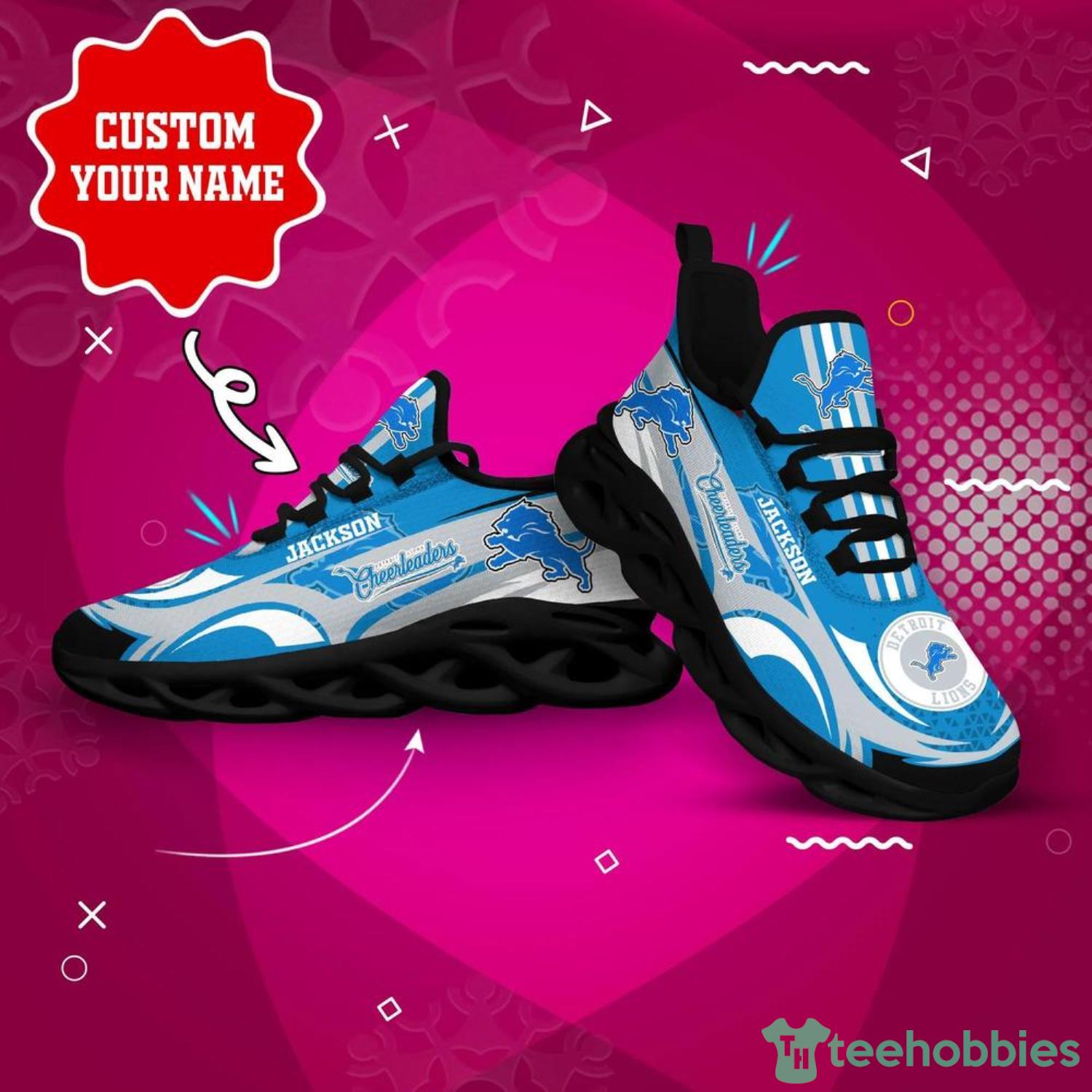 Detroit Lions NFL Max Soul Shoes Custom Name Running Shoes For Fans Product Photo 2 Detroit Lions NFL Max Soul Shoes Custom Name Running Shoes For Fans Product Photo 2