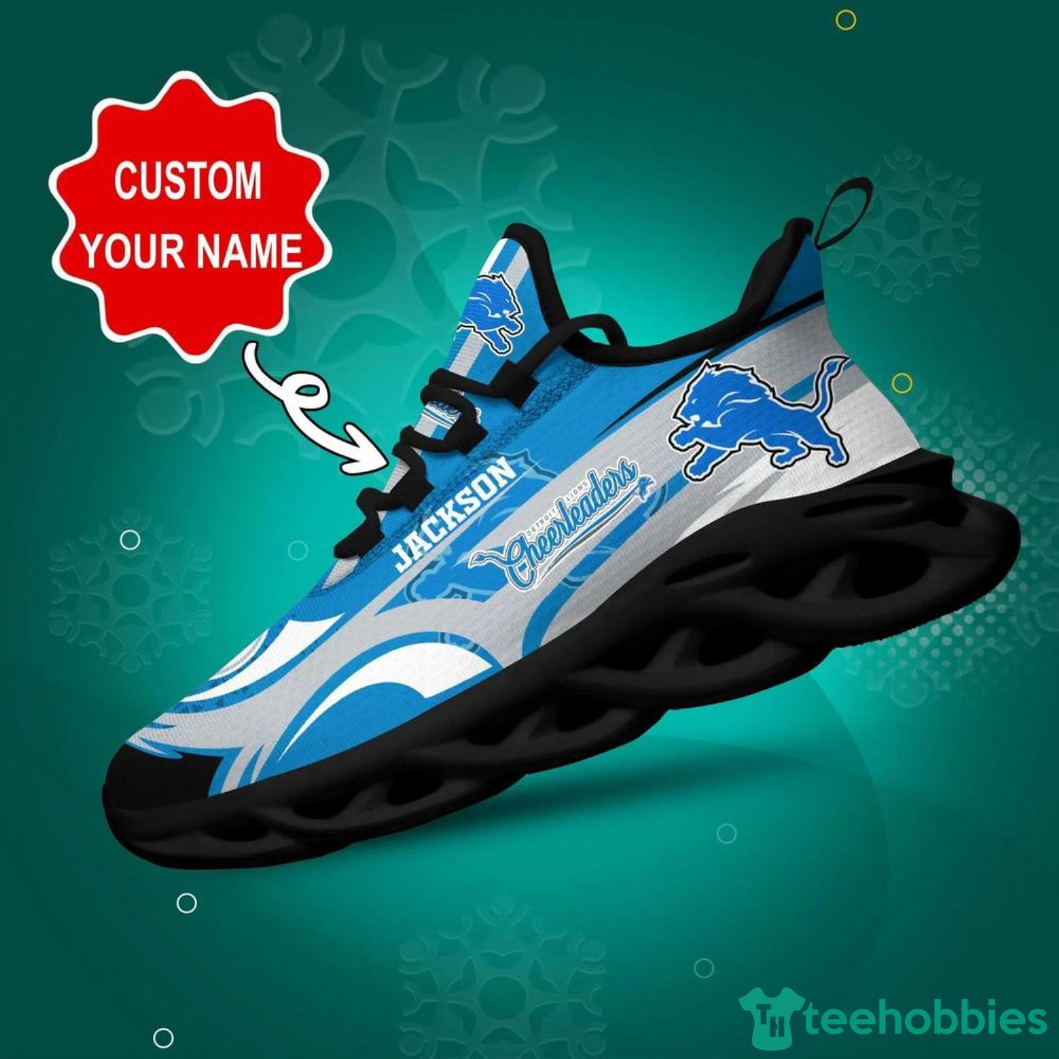 Detroit Lions NFL Max Soul Shoes Custom Name Running Shoes For Fans Product Photo 1 Detroit Lions NFL Max Soul Shoes Custom Name Running Shoes For Fans Product Photo 1